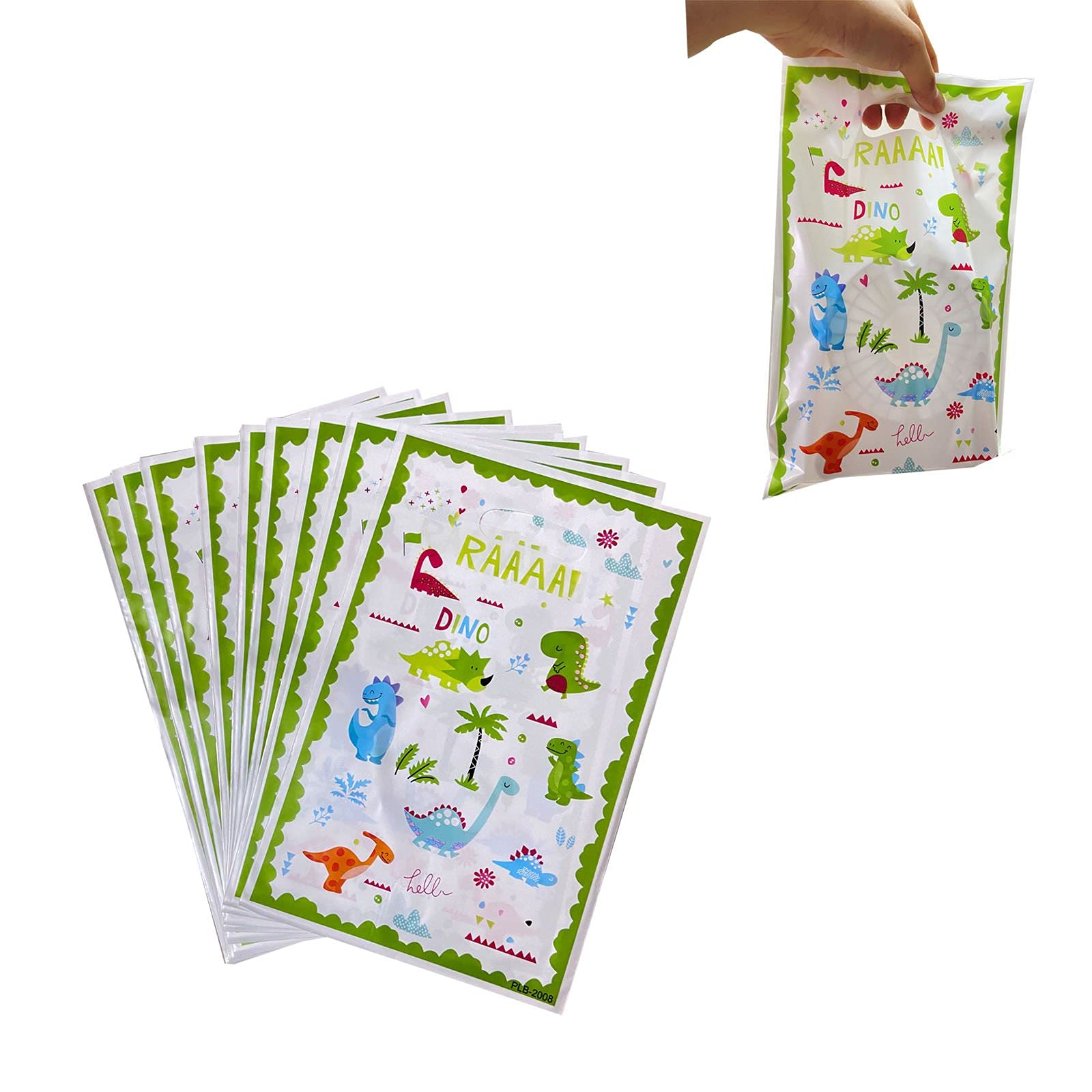 30PCS Dinosaur Themed Party Favor Bags - Dinosaur Gift Bags for Candy, Baby Shower & Birthday Party Supplies - Perfect for Kids' Dinosaur Birthday Party Favors & Classroom Rewards