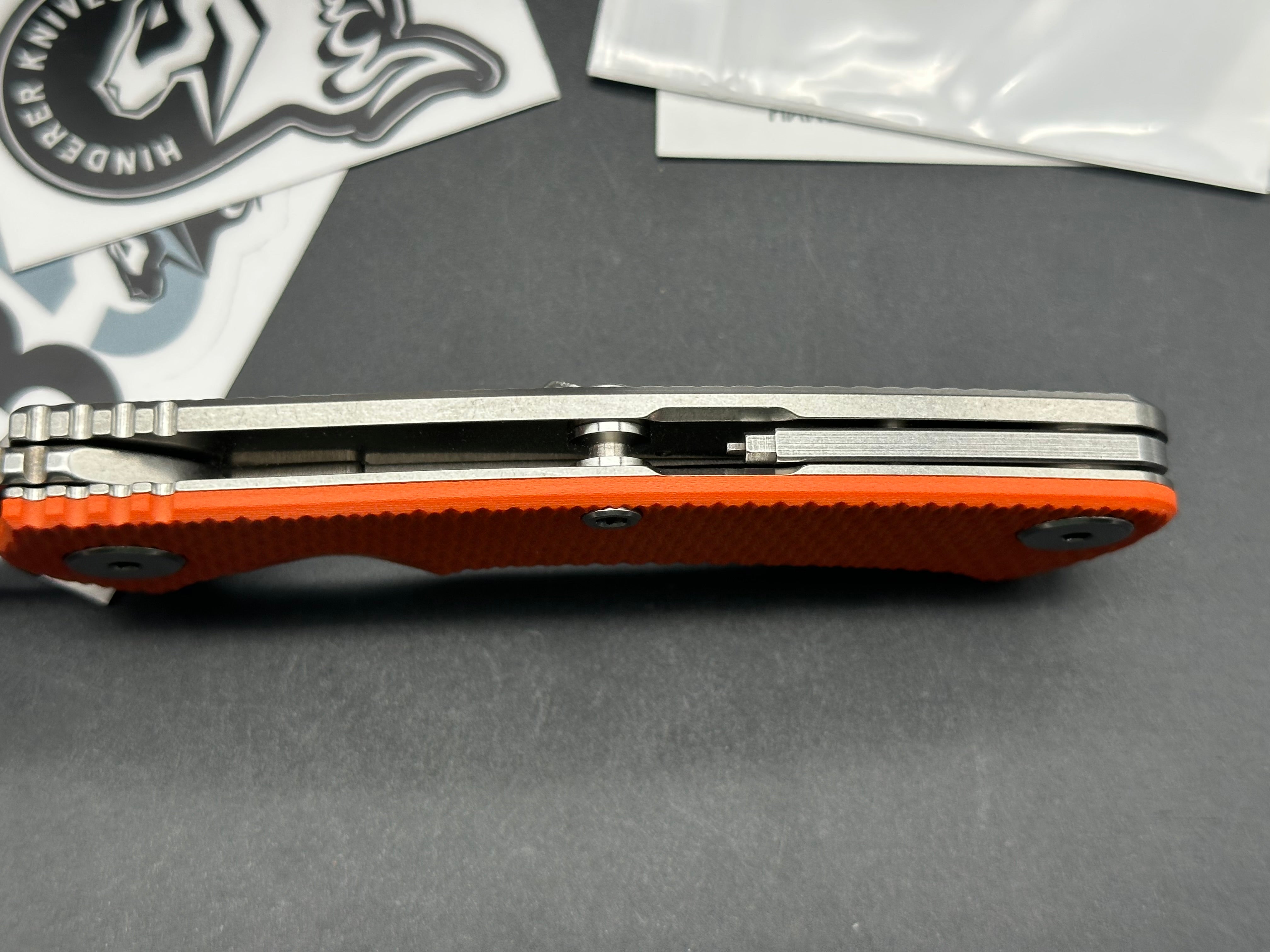 Hinderer Project X Folding Knife - Orange G10 Handle & Magnacut Blade | EDC, Camping, Survival Gear