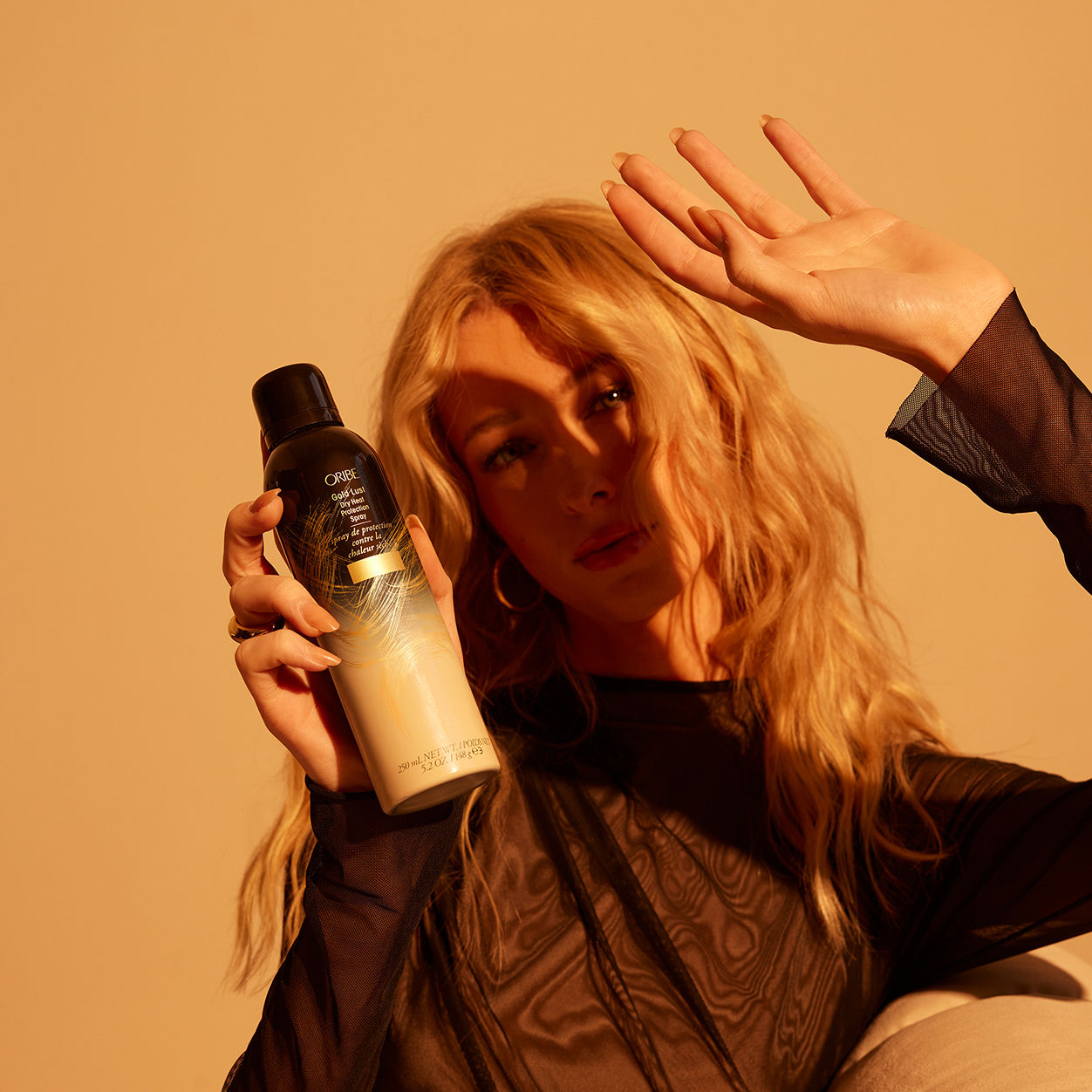 Gold Lust Dry Heat Protection Spray for Hair - Sulfate & Paraben Free, Thermal Shield for Blowouts & Styling - Perfect for Daily Use & Salon Treatments