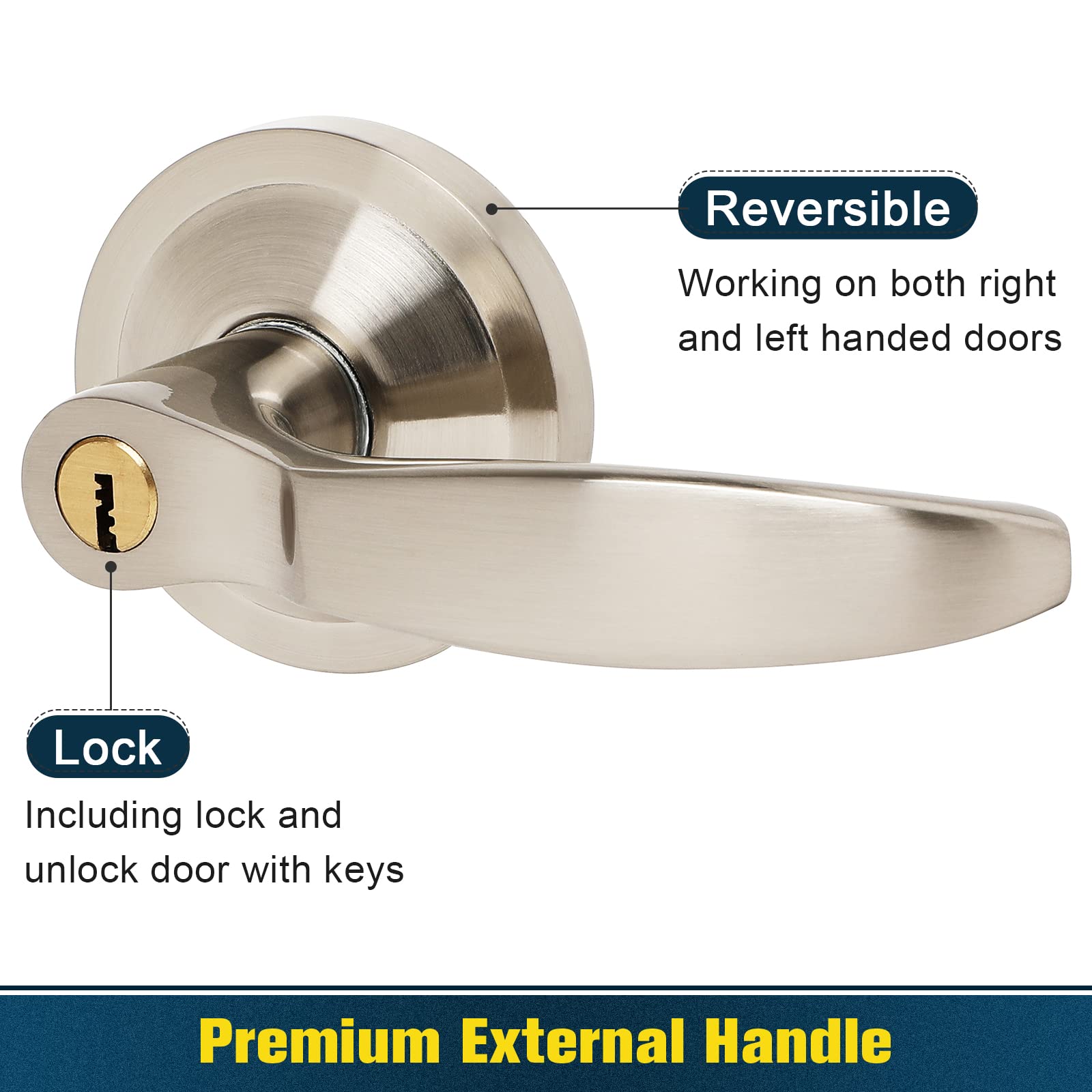 FAHKNS Panic Exit Door Push Bar - Heavy Duty Commercial Emergency Door Bar for Wood & Metal Doors | Fireproof & Alarmed Safety Device | Perfect for Offices, Schools & Public Buildings Emergency Exits