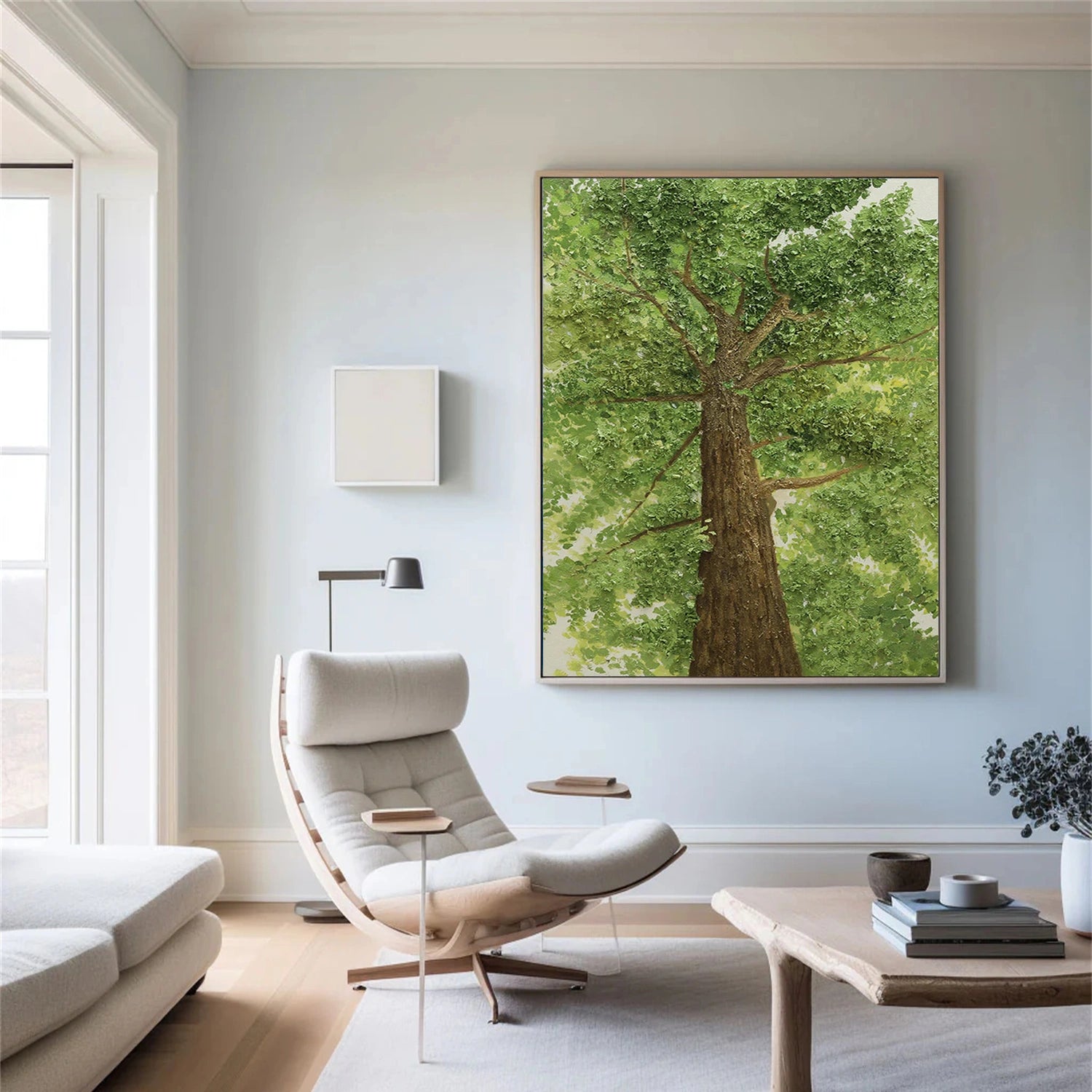 Beautiful Flower and Tree Painting #FT133 - Handmade Canvas Art for Home Decor, Living Room, Bedroom & Office Wall
