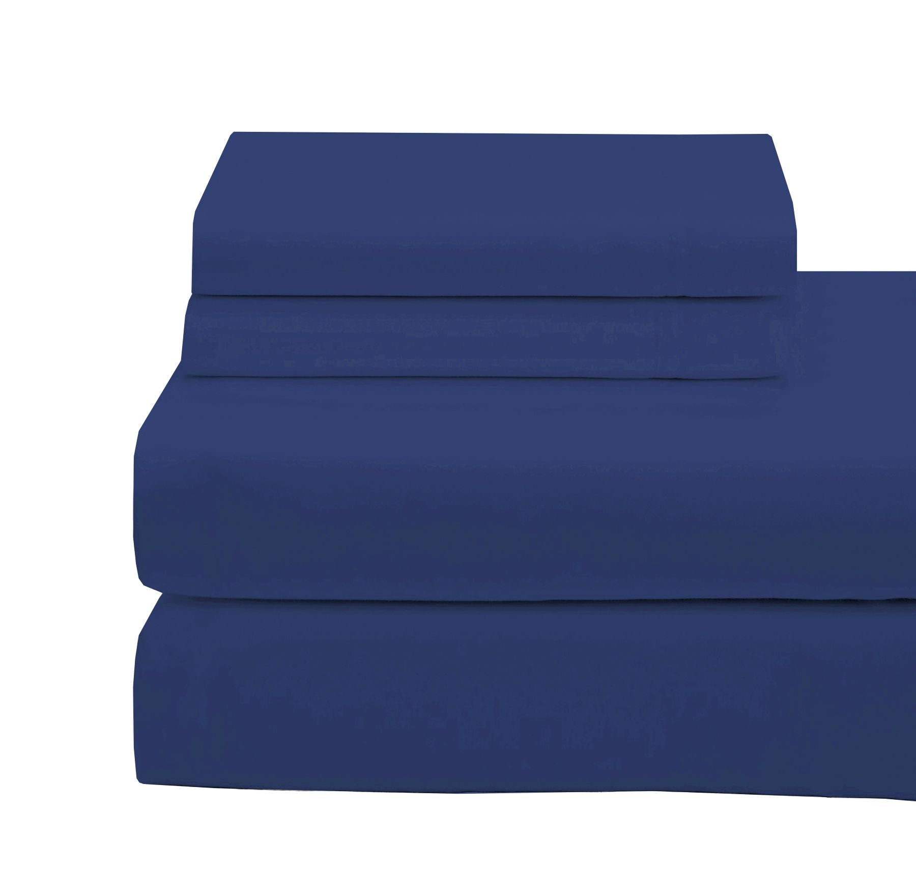 100% Combed Cotton Queen Sheet Set - 650 Thread Count Navy Blue - Ultra Soft & Breathable Bed Sheets for Comfortable Sleep - Perfect for Master Bedroom, Guest Room & Dorm