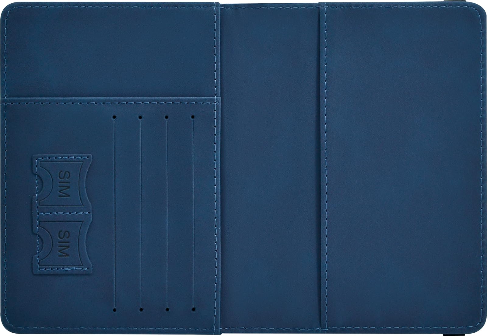 Premium RFID Blocking Leather Passport Holder with Credit Card & Boarding Pass Slots - Navy Blue Travel Wallet for Secure Document Protection | Perfect for International Travel, Business Trips & Vacation Essentials