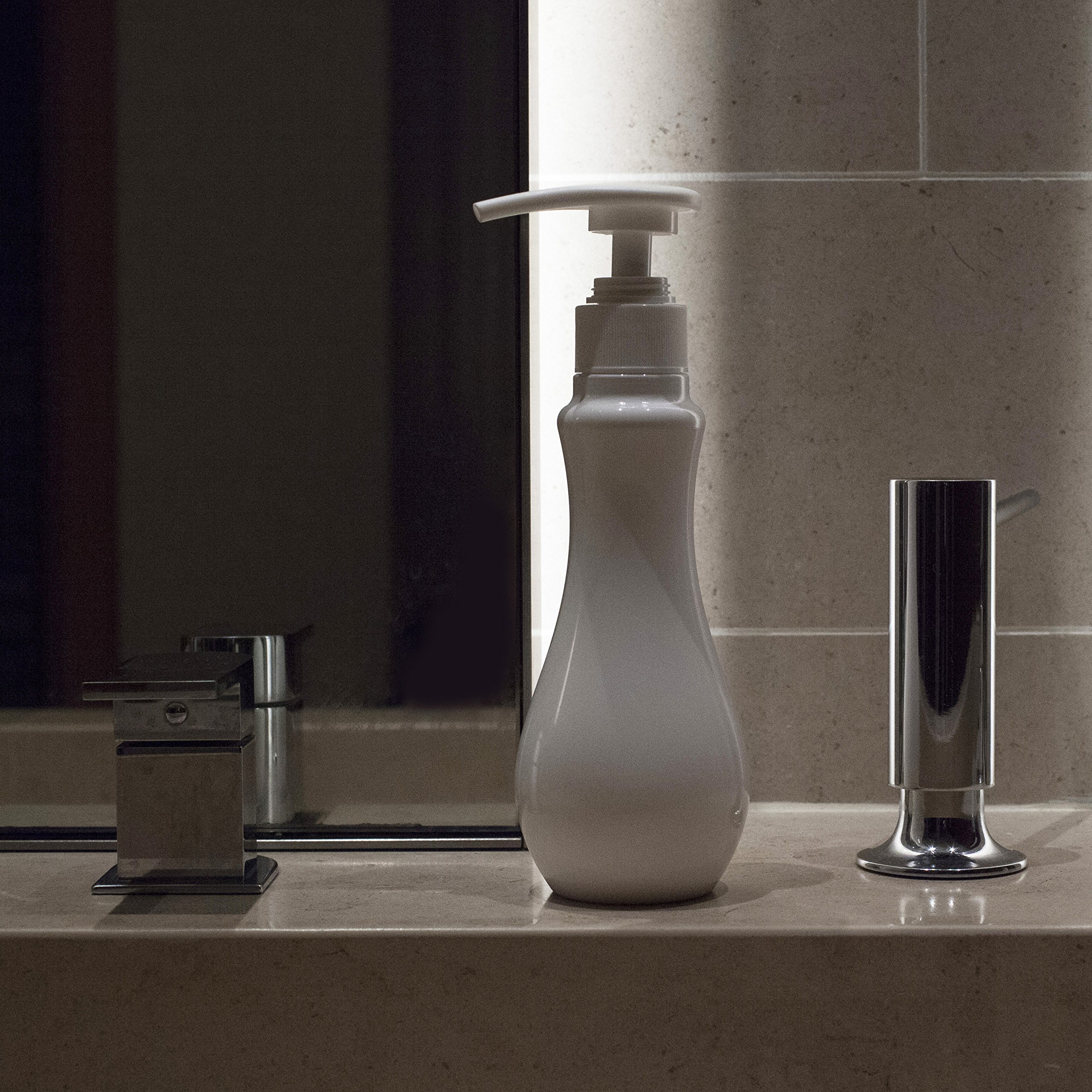 Briiith White Ocean Soap Pump - Elegant Bathroom Dispenser for Liquid Soap, Hand Wash & Lotion | Perfect for Kitchen, Bathroom & Guest Room Decor