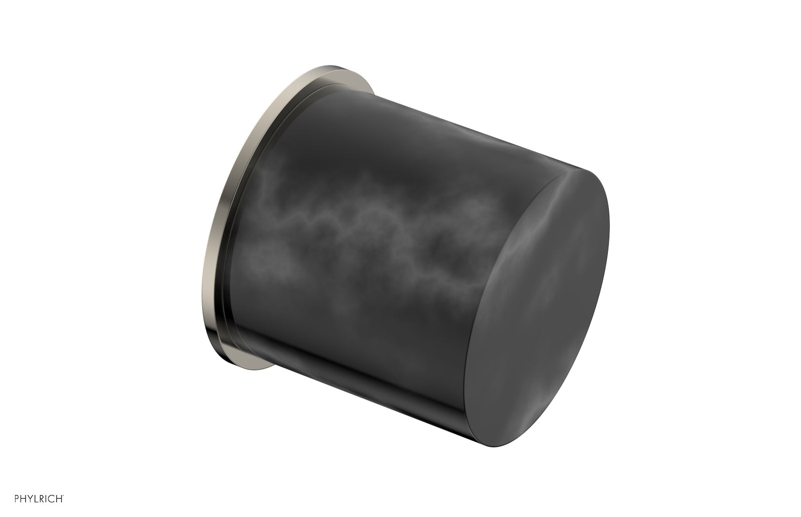 Black Marble Cabinet Knob - BASIC II 230 92 - Elegant Hardware for Kitchen & Bathroom Cabinets, Dressers & Furniture