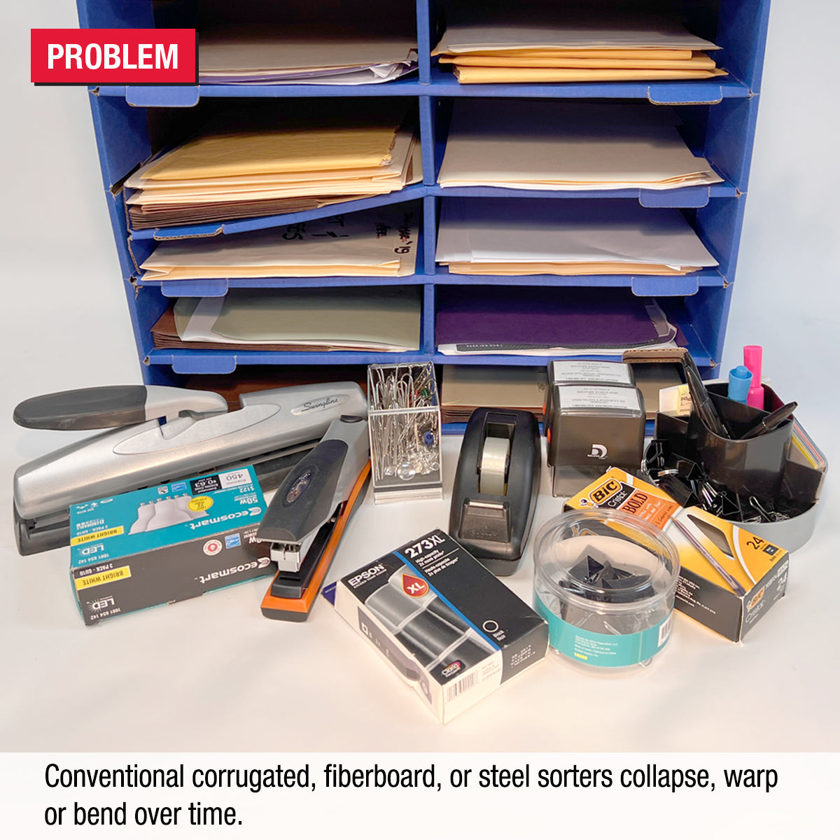 Ultimate Office TierDrop™ PLUS 20 Slot Organizer with Riser Storage Base - Perfect for 19w Literature, Forms, Mail & Classroom Supplies | Ideal for Office, School & Home Organization
