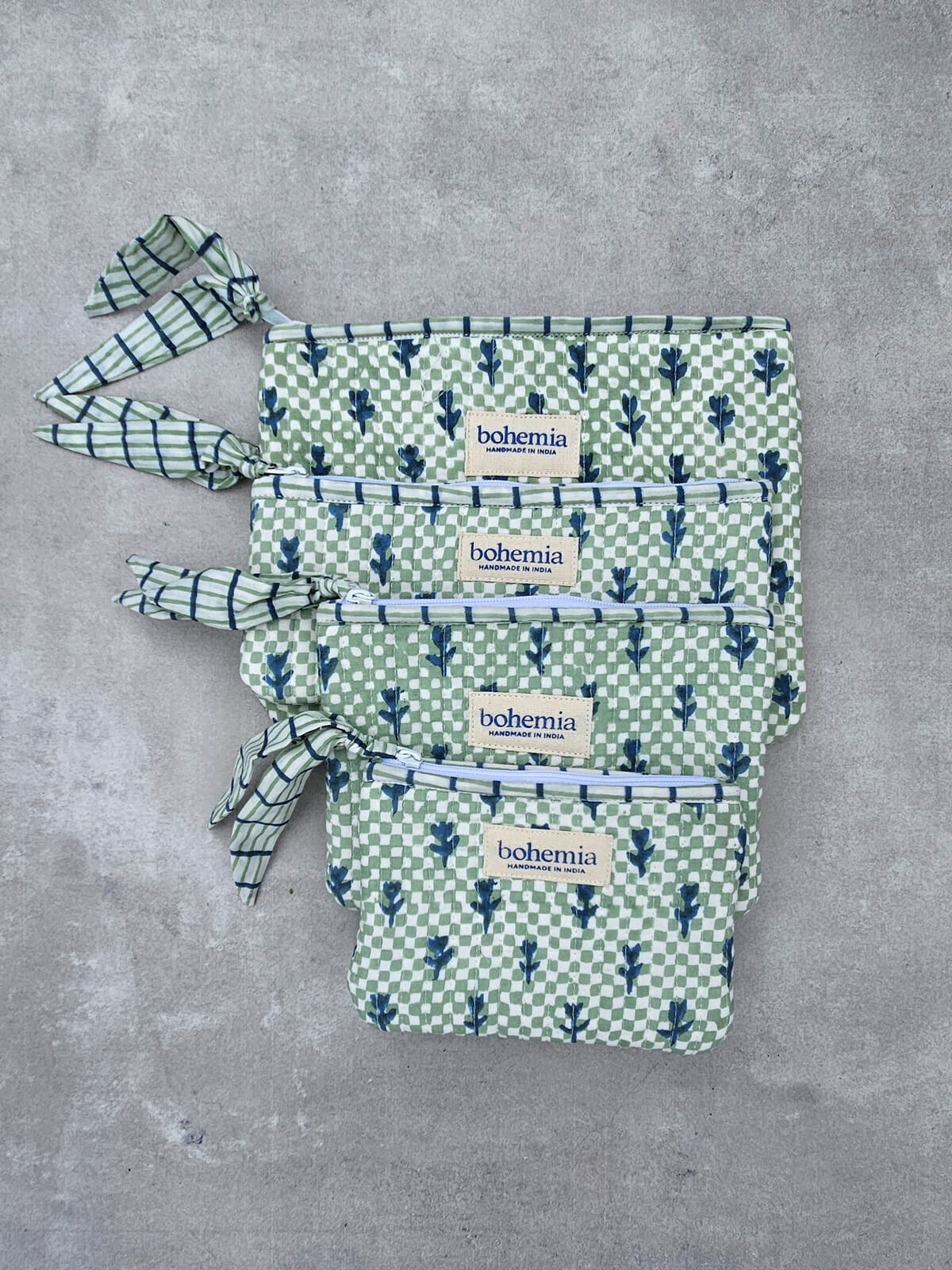 Tulip Check Zip Pouch - Medium Size Fashionable Crossbody Bag for Women - Perfect for Travel, Work, and Everyday Use