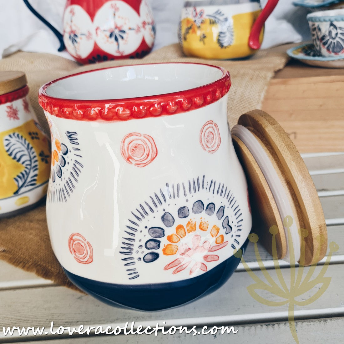 Afrocentric Red Dinnerware & Serveware Set - Elegant African-Inspired Plates, Bowls & Serving Dishes for Stylish Dining & Entertaining | Perfect for Dinner Parties, Holidays & Cultural Celebrations