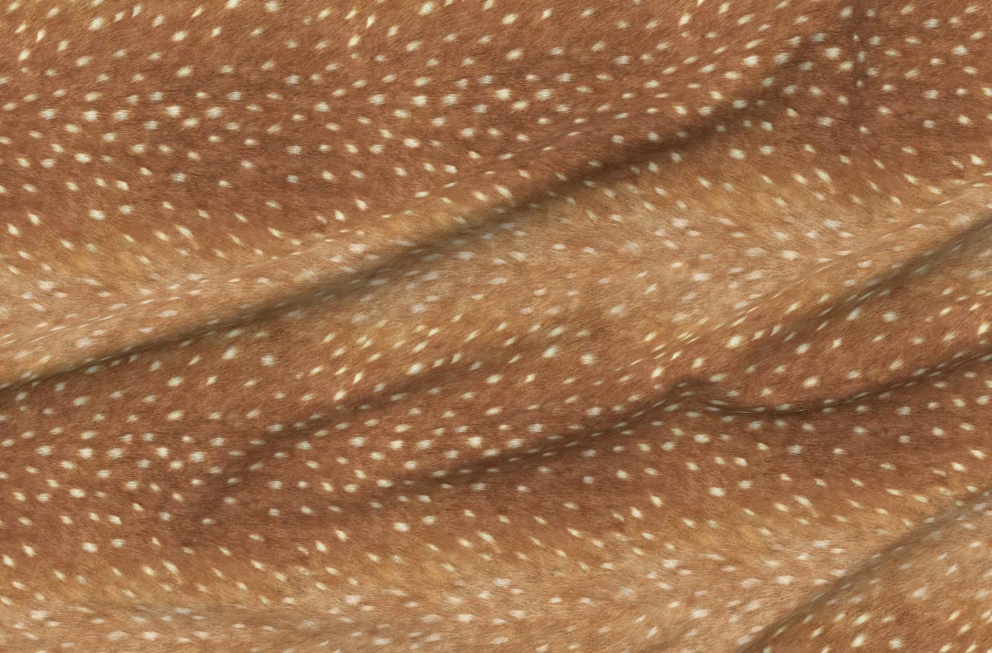 Soft Deer Hide Spring Fawn Printed Denim Fabric - Bottomweight Cotton Material for Apparel, Home Decor & Upholstery | Perfect for DIY Sewing, Quilting, Curtains and Throw Pillows