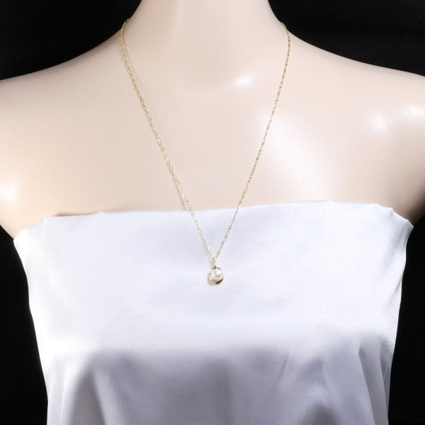 18K Yellow Gold Pearl Necklace for Women - Elegant Cultured Pearl Jewelry Gift for Wedding, Anniversary & Special Occasions