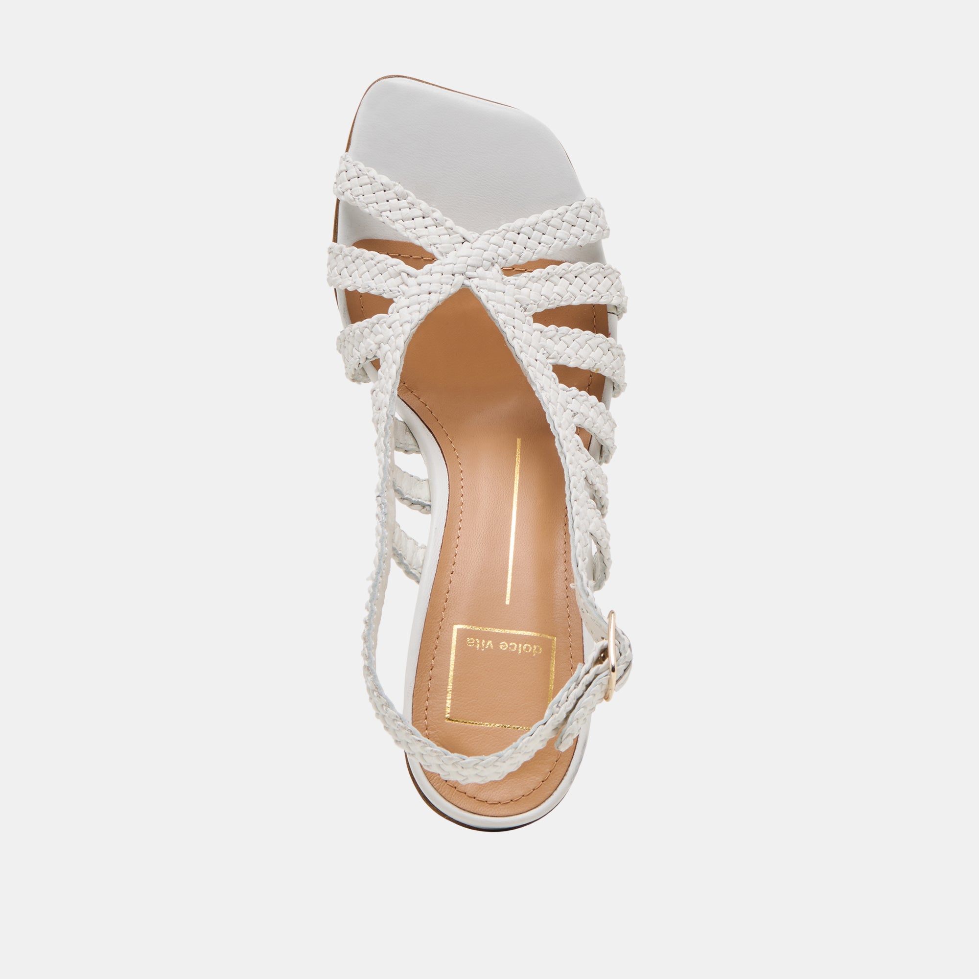 SICILY Women's White Woven Leather High Heels - Elegant Dress Shoes for Parties, Weddings & Formal Occasions