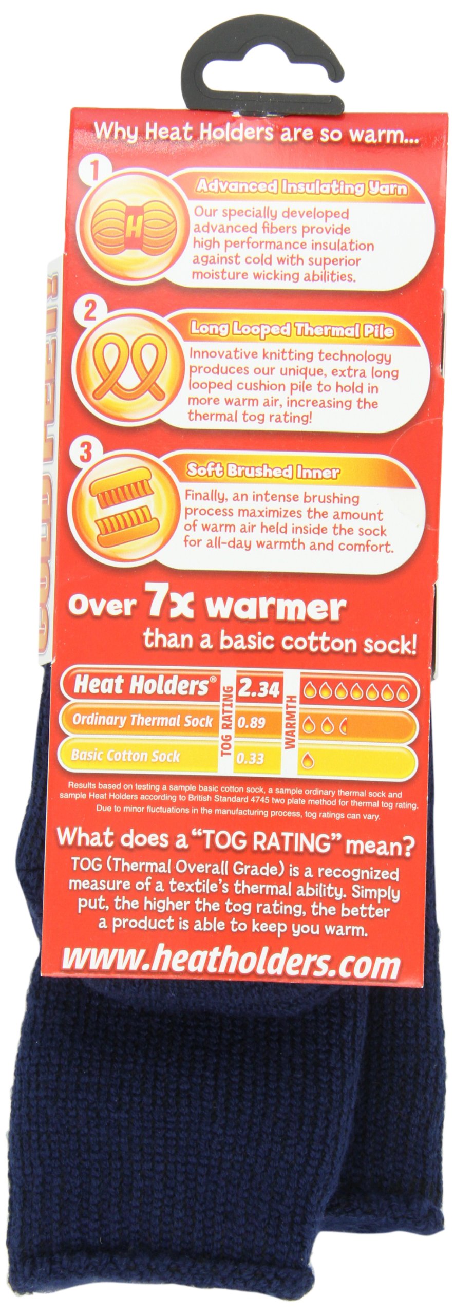 Heat Holders Kids' Thermal Socks - Large Size (US Shoe 3-6.5), 51-Pack Indigo - Warm Winter Socks for Outdoor Activities & Cold Weather