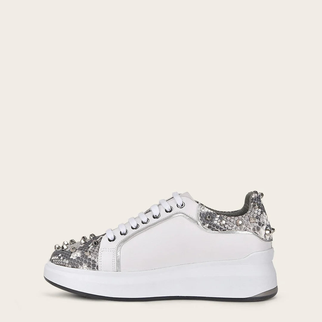 Natural Python Sneakers for Women - Stylish & Comfortable Casual Shoes for Everyday Wear, Work & Outdoor Activities