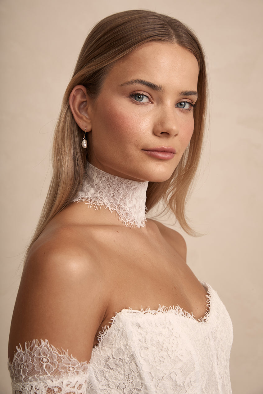 Elegant Chantilly Lace Choker Necklace - Vintage Inspired Bridal & Evening Wear Jewelry for Weddings, Parties & Special Occasions