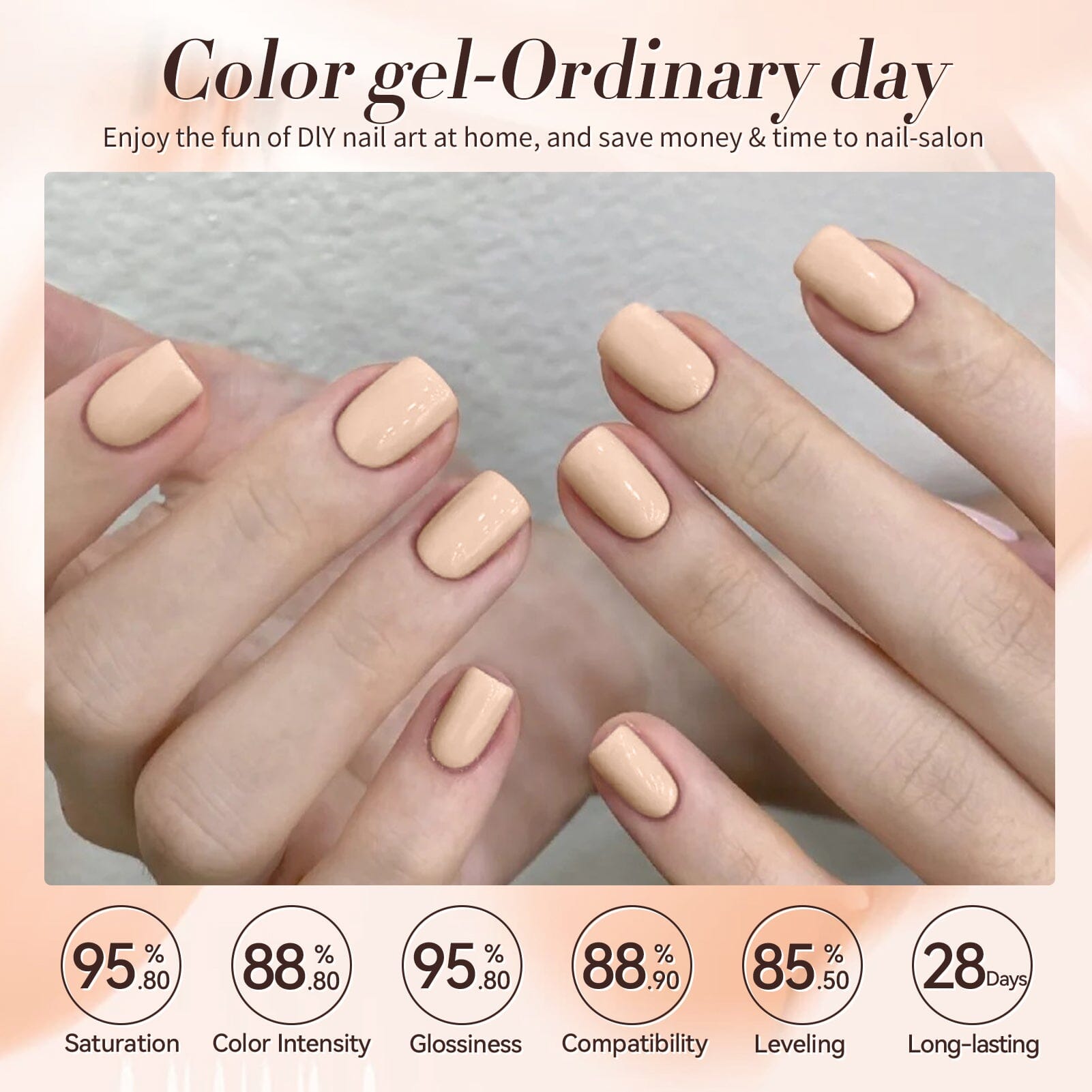 6 Colors White & Nude Gel Polish Set - 7ml Soak Off UV LED Nail Polish Kit for Manicure & Pedicure - Perfect for Daily Wear, Bridal Nails & Salon Use