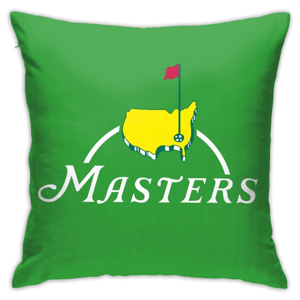Seonyer 2020 Masters Golf Tournament PGA Pillow Cover 18x18 Inch - Decorative Cushion Cover for Sofa, Couch, Bedroom & Office - Perfect for Golf Fans & Home Decor