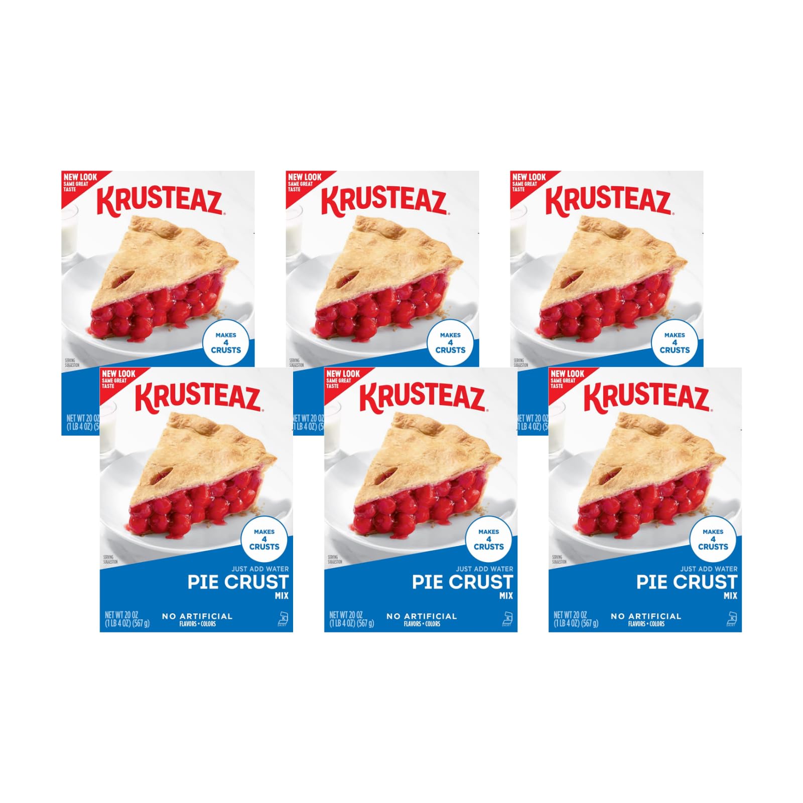 Krusteaz Traditional Light & Flaky Pie Crust Mix - 1.25 Pound (Pack of 6) - Perfect for Homemade Pies, Tarts & Desserts - Easy Baking Mix for Thanksgiving & Holiday Treats