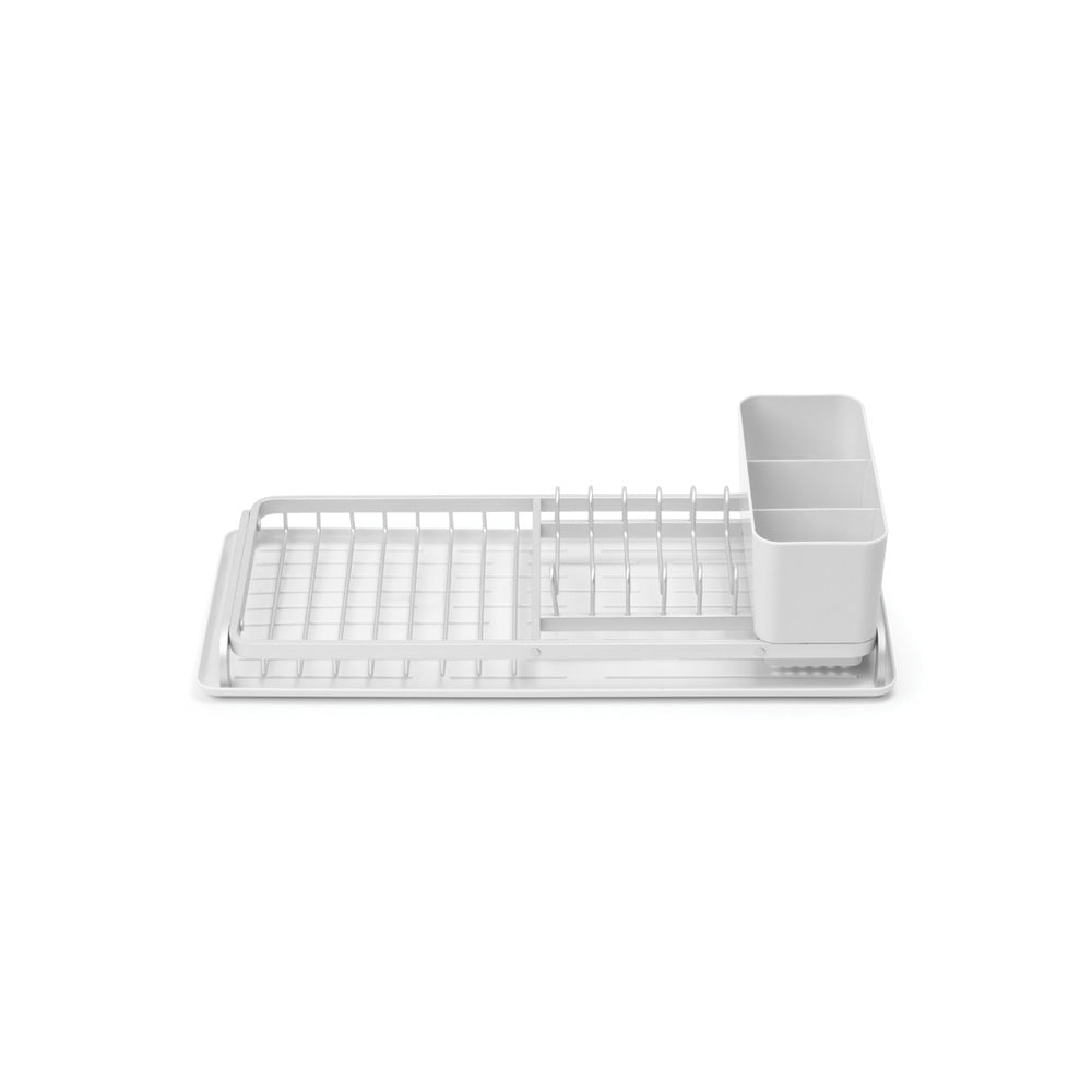 Compact Dish Drying Rack Light Grey - Space Saving Kitchen Organizer for Dishes, Cups & Utensils - Perfect for Small Kitchens, Apartments & RVs