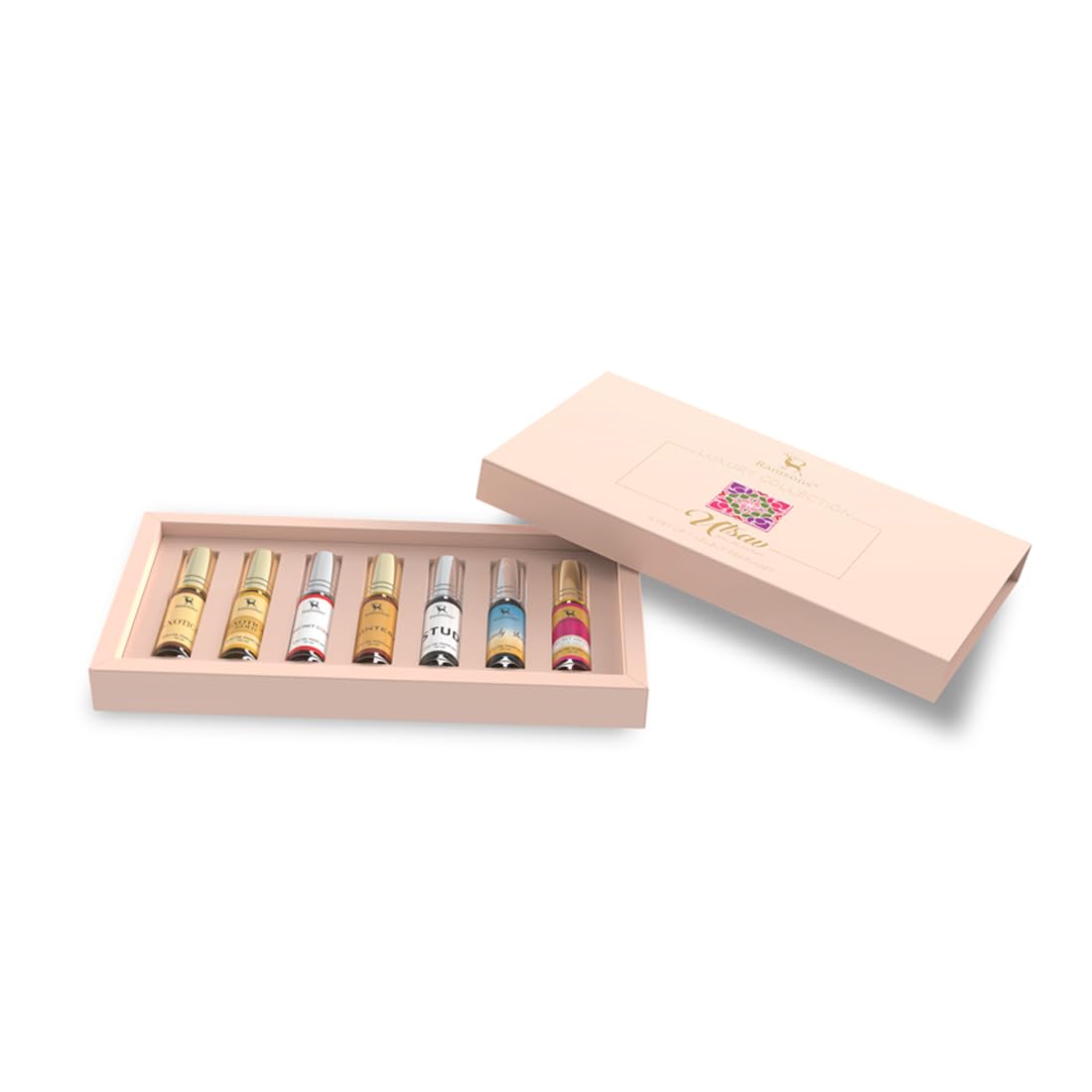 Ramsons UTSAV LUXURY Collection Eau de Parfum Set - 7 x 10ml Perfume Vials (Exotica, Exotica Gold, Secret Code, Montesa, Stud, Sandy Shore, Secret Angel) | Long-Lasting Fragrance Gift Set for Women & Men | Perfect for Daily Wear, Special Occasions & Travel