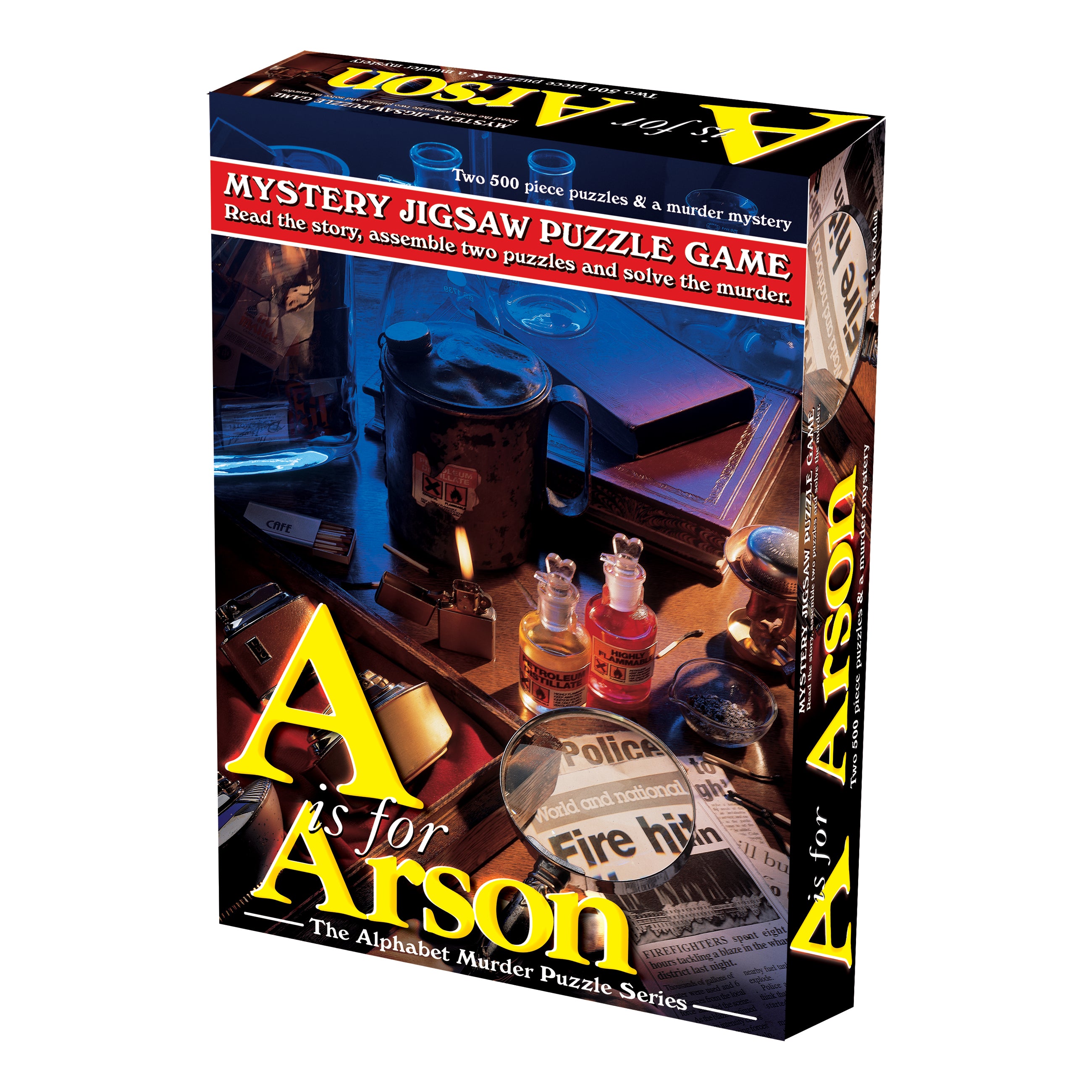 A is for Arson Murder Mystery 1000-Piece Jigsaw Puzzle - Challenging Adult Puzzle for Game Nights & Relaxation