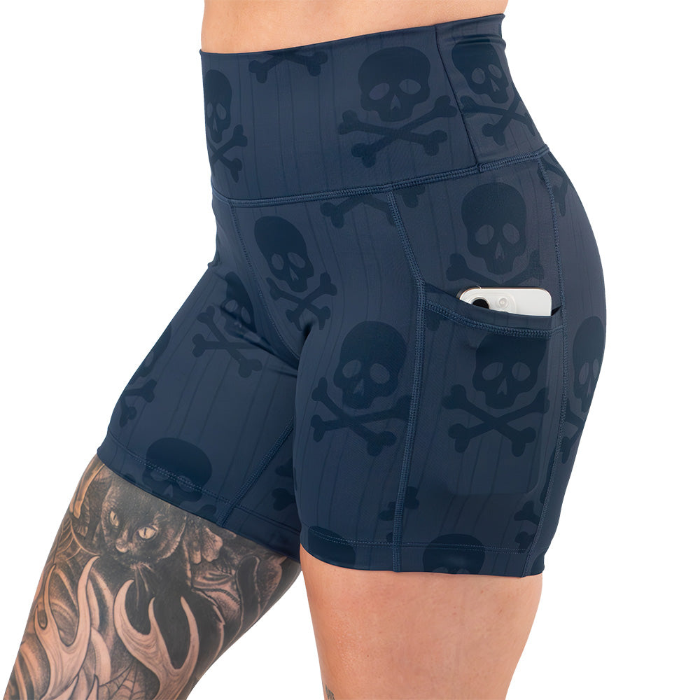 Men's Crossbones Graphic Print Casual Shorts - Comfortable Summer Short Pants for Gym, Running, Beach & Outdoor Activities