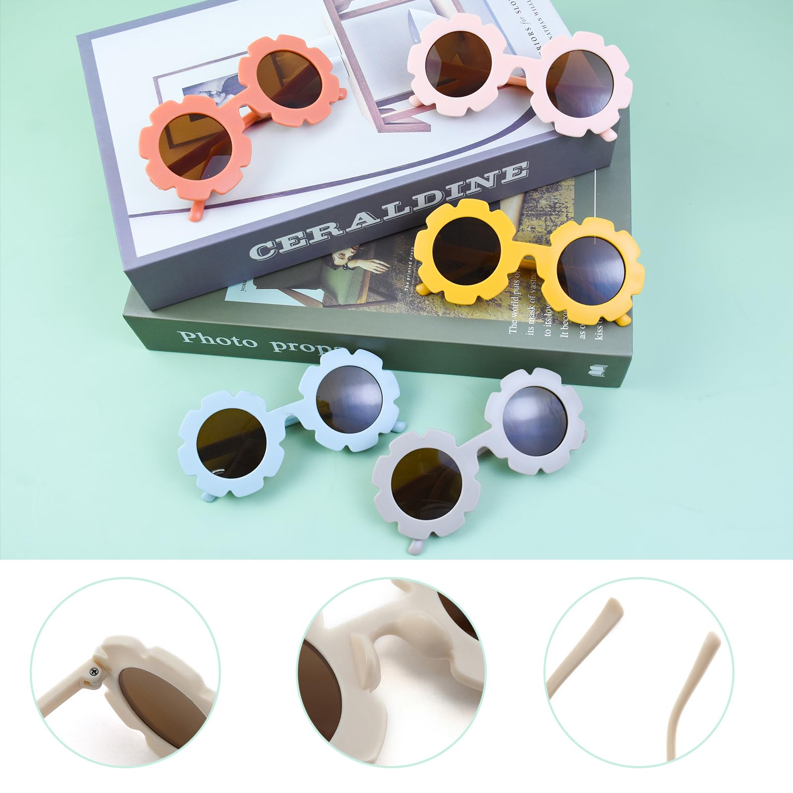 BEHAHAI Kids Round Sunglasses for Boys & Girls Age 1-8 - UV 400 Protection Retro Sunglasses for Toddlers & Children - Perfect for Outdoor Play, Beach & Summer Activities
