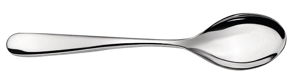Alessi Nuovo Milano 18/10 Stainless Steel Mirror Polished Flatware Set - 6 Table Spoons, Forks, Knives & Coffee Spoons - Elegant Silver Cutlery for Fine Dining, Wedding Gifts & Luxury Table Setting