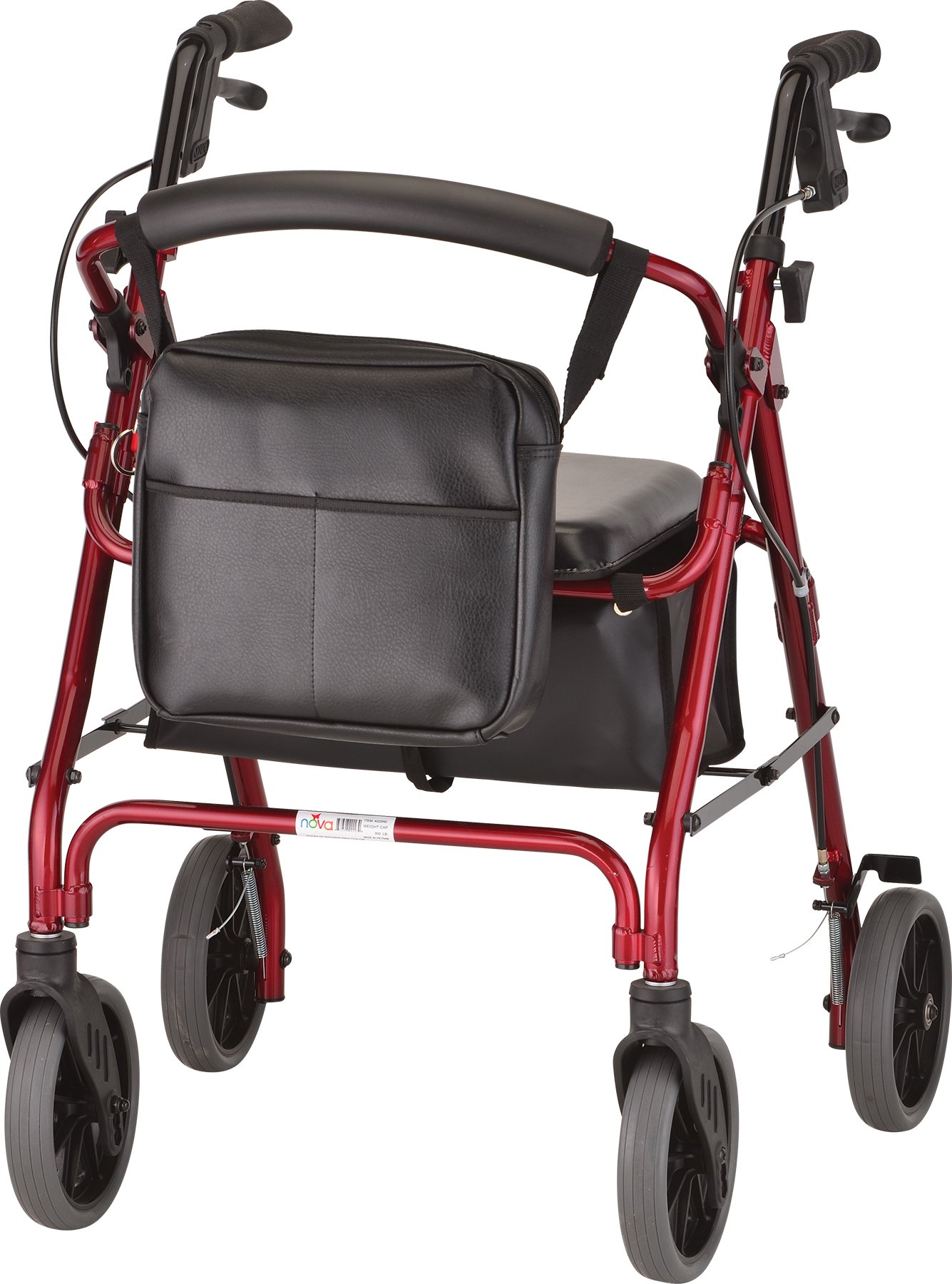 NOVA Universal Walker and Baby Stroller Bag - Waterproof Transport Chair Storage Organizer with Pockets, Black | Perfect for Travel, Shopping, and Outdoor Activities