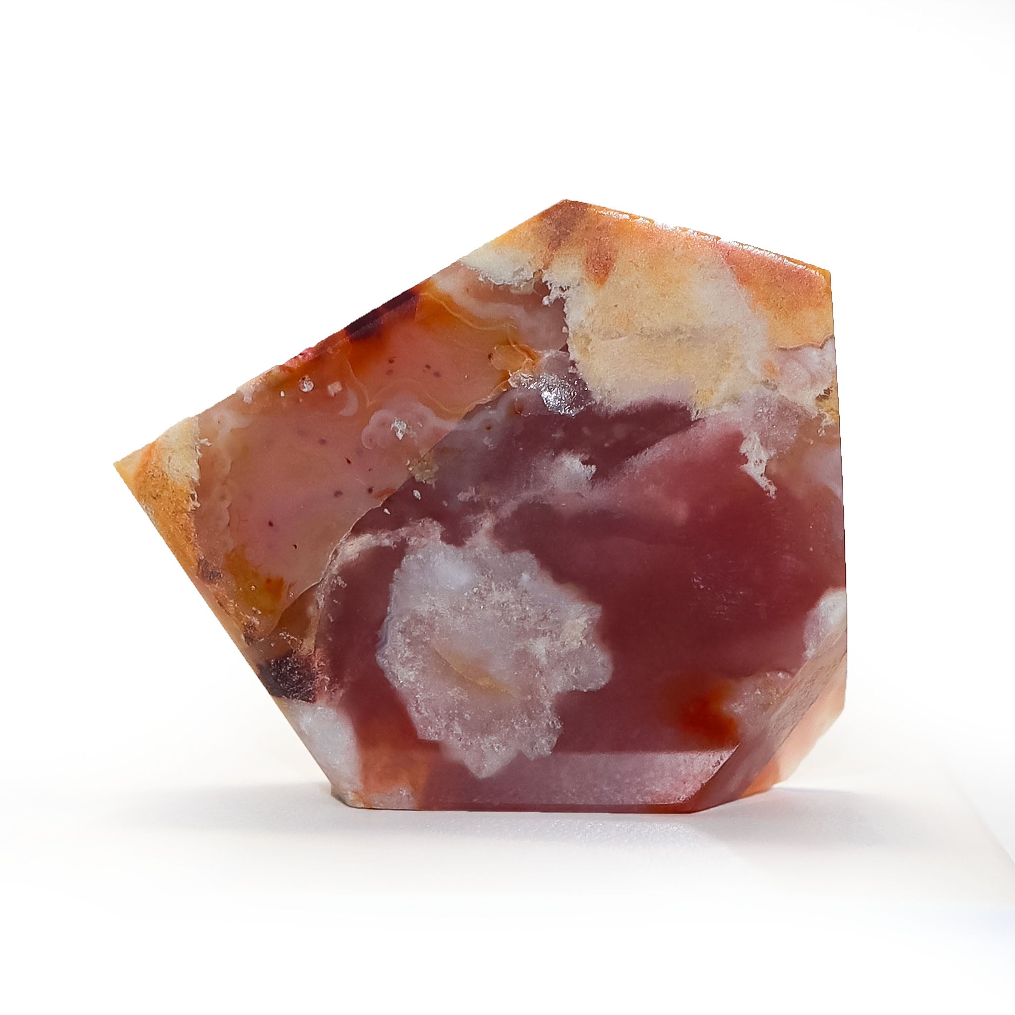 Freeform Cherry Blossom Agate Stone - Natural Healing Crystal for Stress Relief, Anxiety & Meditation | Perfect for Home Decor, Yoga Spaces & Energy Healing