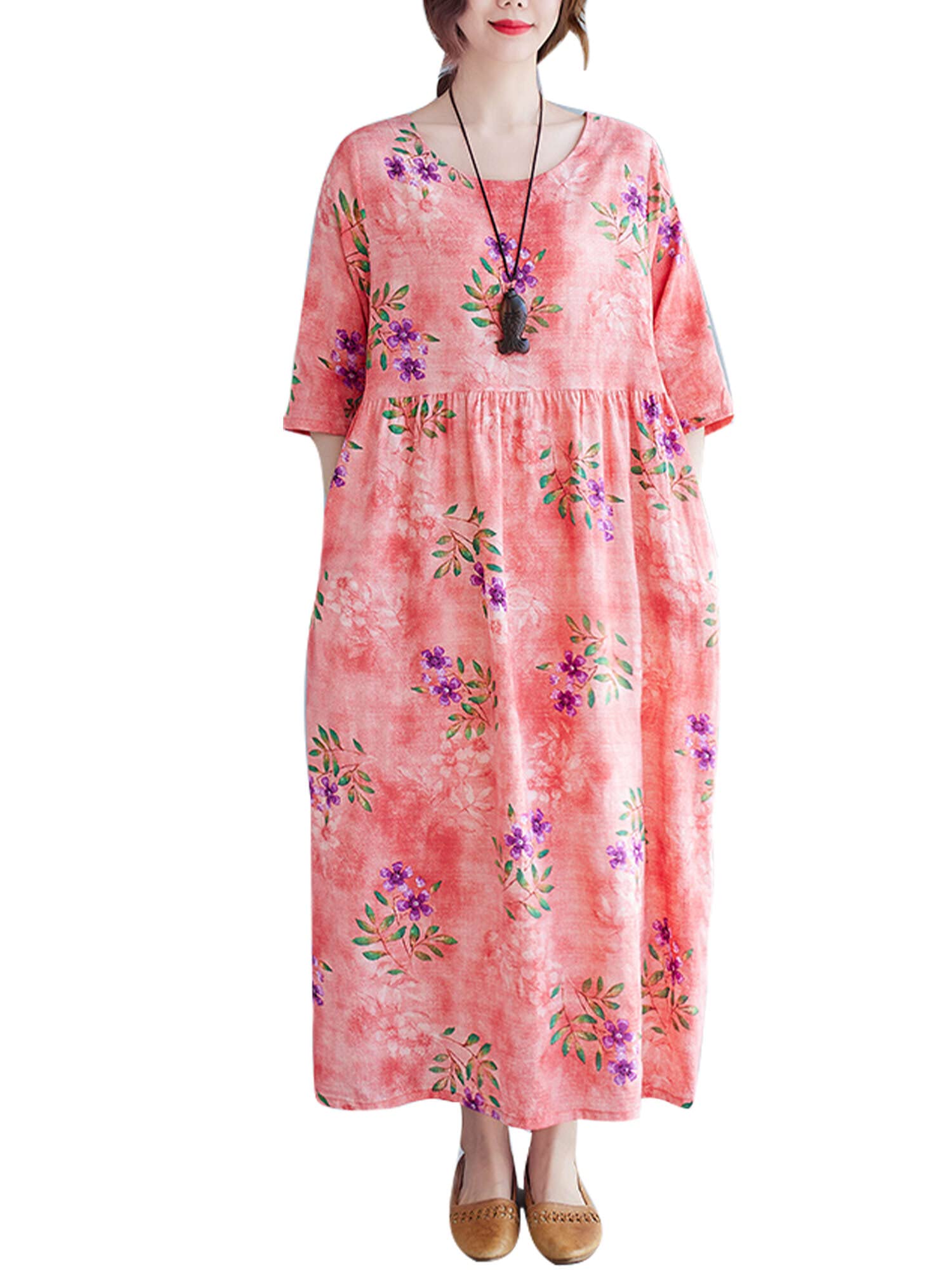 Sexy Vintage Lace Up Maxi Dress for Women - Summer Beach Sundress, Hawaiian Kaftan Long Dress for Travel, Party & Dance | Perfect for Beach Vacations, Tropical Getaways and Evening Events