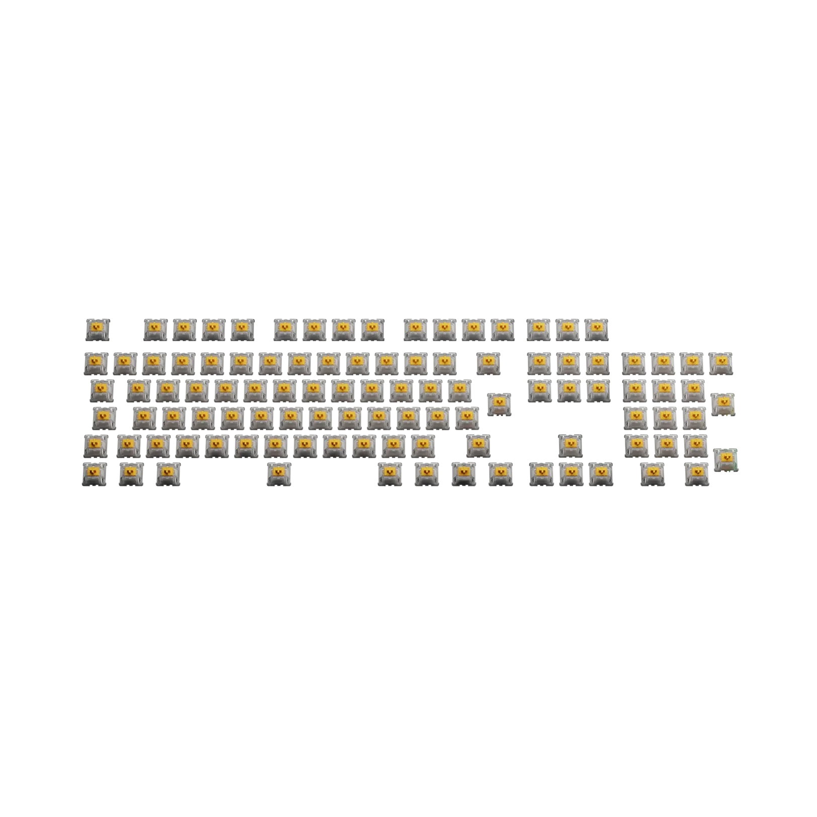 Glorious Panda Silent MX Mechanical Keyboard Switches - 100 Pack (ISO Layout) - Perfect for Quiet Typing in Office & Gaming Setups