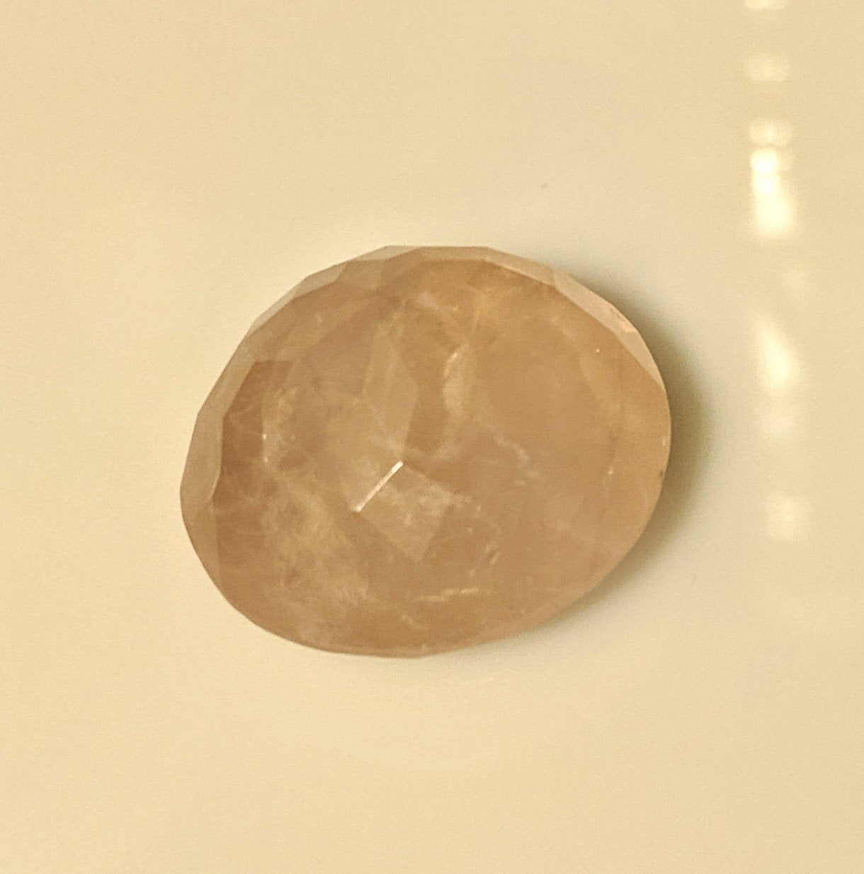 62ct Natural Genuine Rose Quartz Gemstone - 26mm Round Checkerboard Cut Faceted Translucent Stone - Large Size Mined in USA - Perfect for Jewelry Making, Crystal Healing & Spiritual Decor
