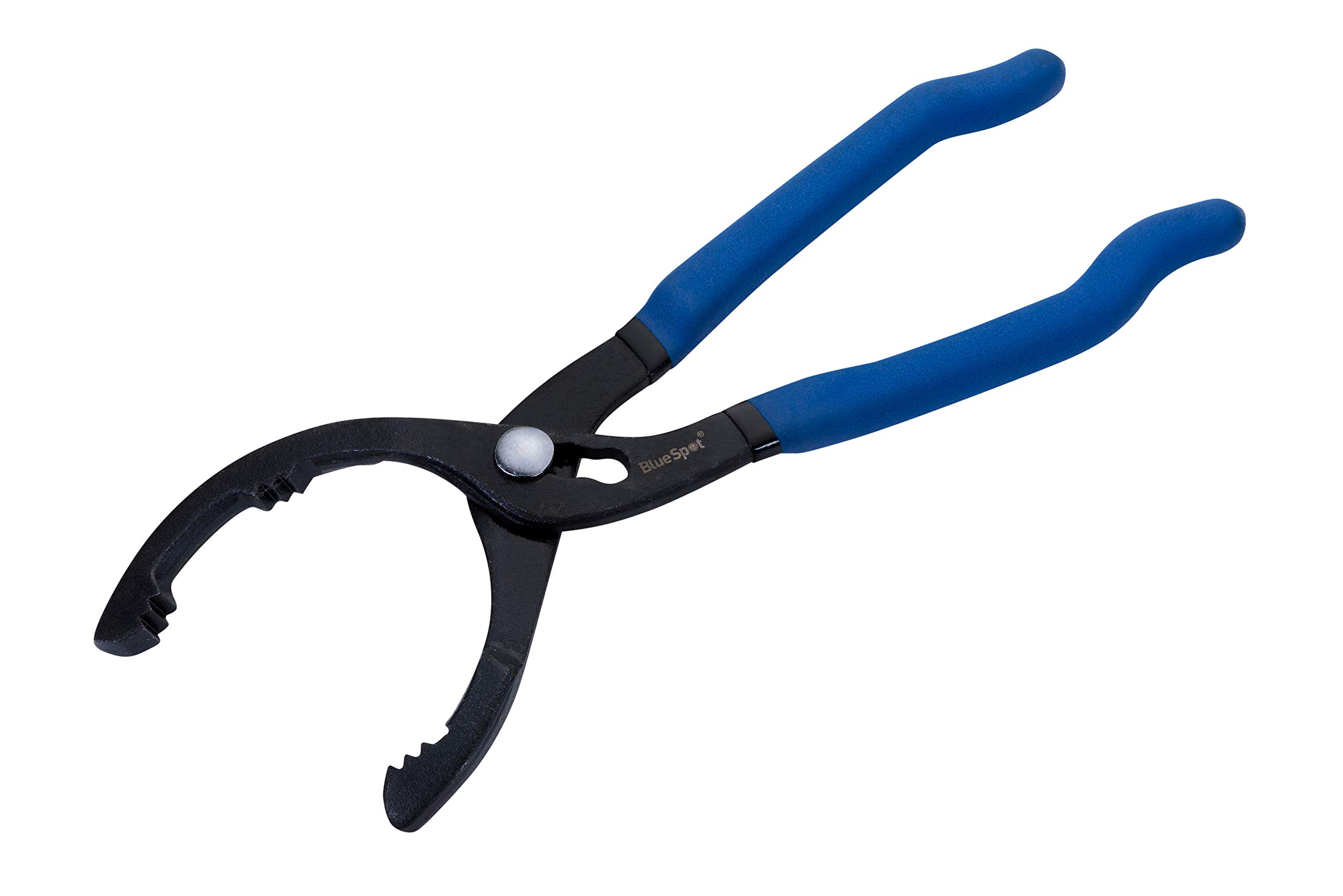BlueSpot Tools 07004 Oil Filter Pliers - Professional Oil Filter Removal Tool for Cars, Trucks & Motorcycles - Heavy Duty Grip for Easy DIY Auto Maintenance & Repair