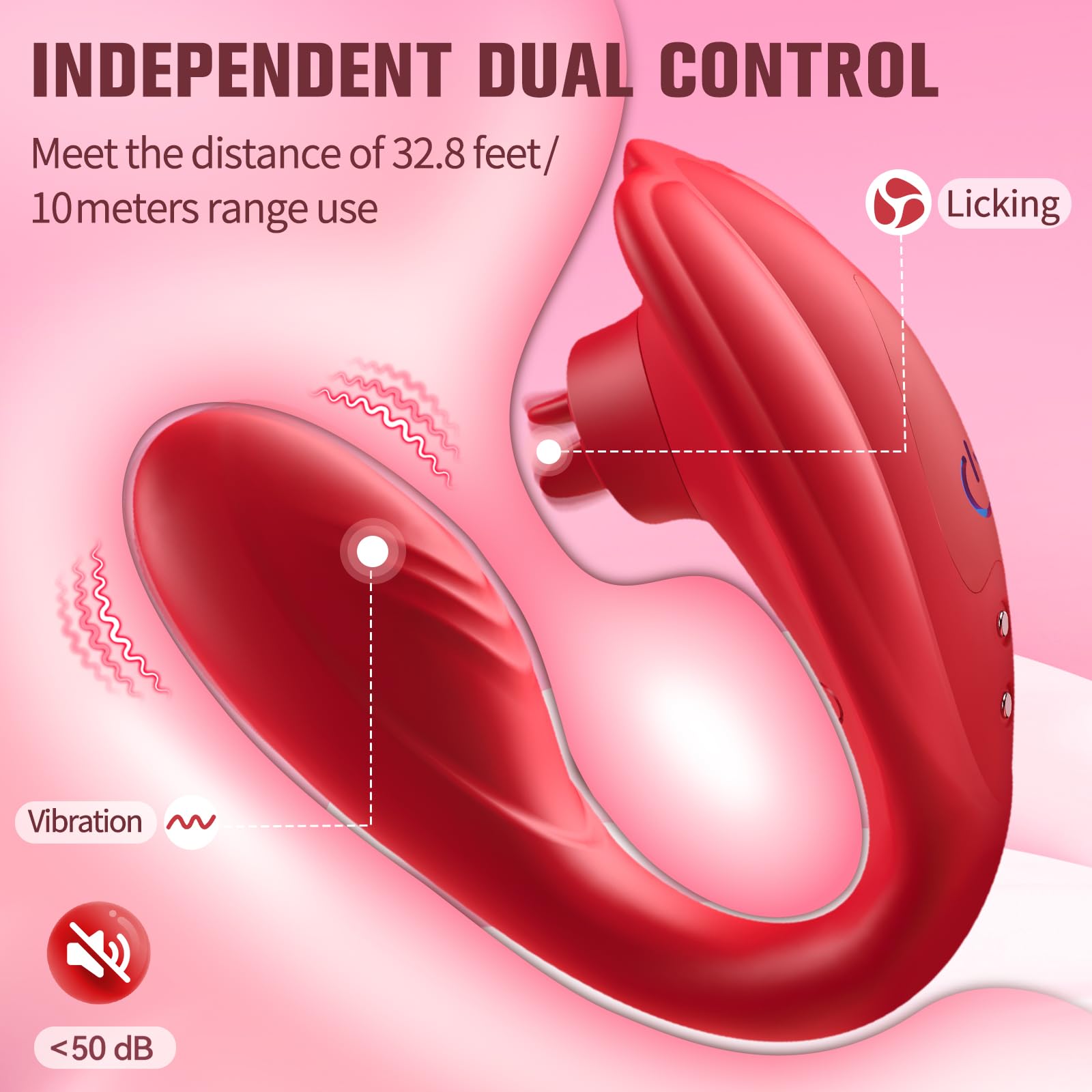 Remote Control Vibrator for Women - Wearable G-Spot & Clit Stimulator with 10 Vibration & Licking Modes, Hands-Free Adult Sex Toy for Couples & Solo Play - Perfect for Date Nights, Long Distance Relationships & Spicing Up Your Bedroom