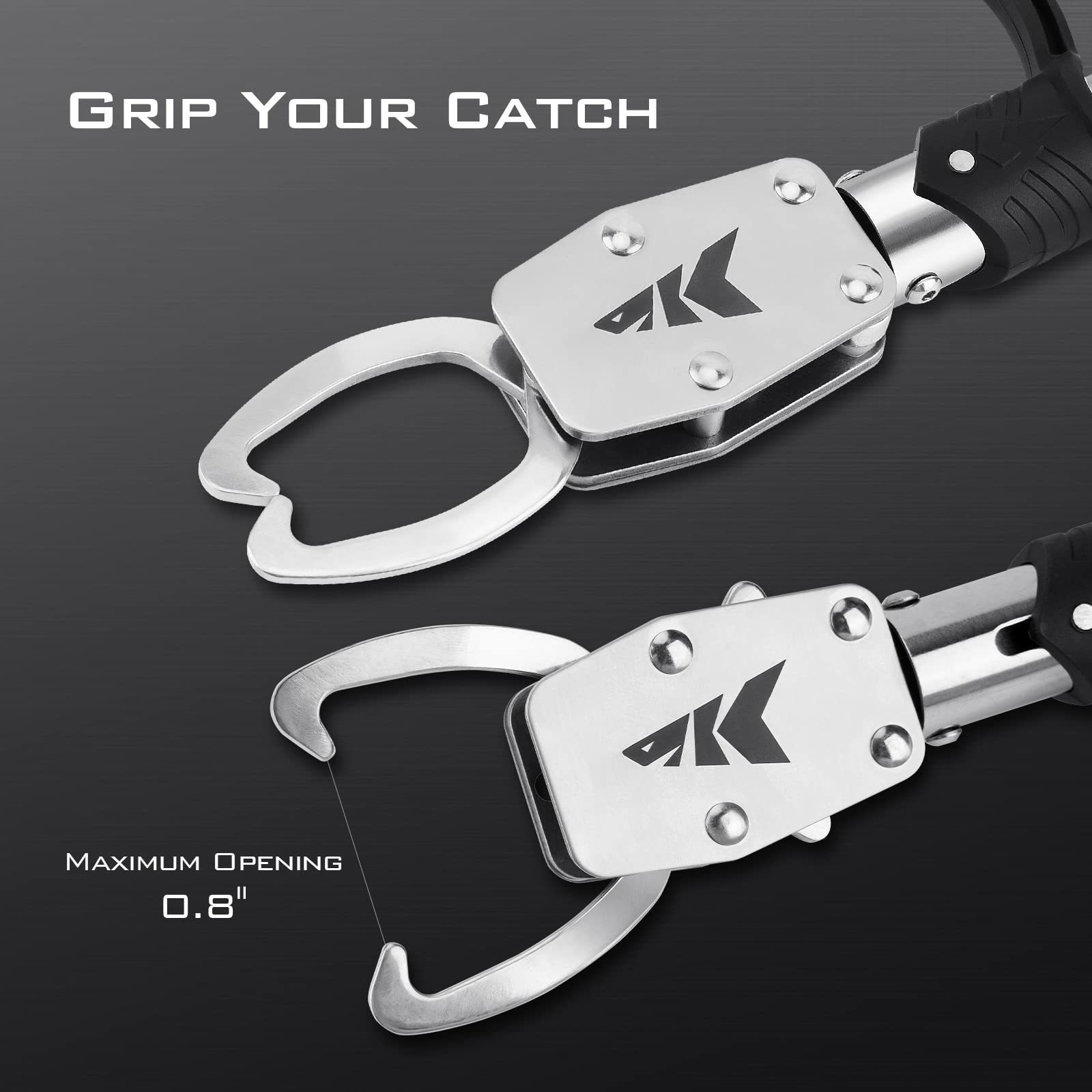 **KastKing Saltwater Fishing Pliers & Fish Lip Gripper Combo – Stainless Steel Fishing Tools with Rubber Handle, Lanyard, Line Cutter, Hook Remover & Sheath – Durable Fishing Gear for Saltwater & Freshwater – Perfect Gift for Men & Ice Fishing Enthusiasts**    *(Use Case: Ideal for anglers targeting bass, trout, or saltwater species like redfish and snapper – great for boat fishing, shore casting, and ice fishing adventures.)*