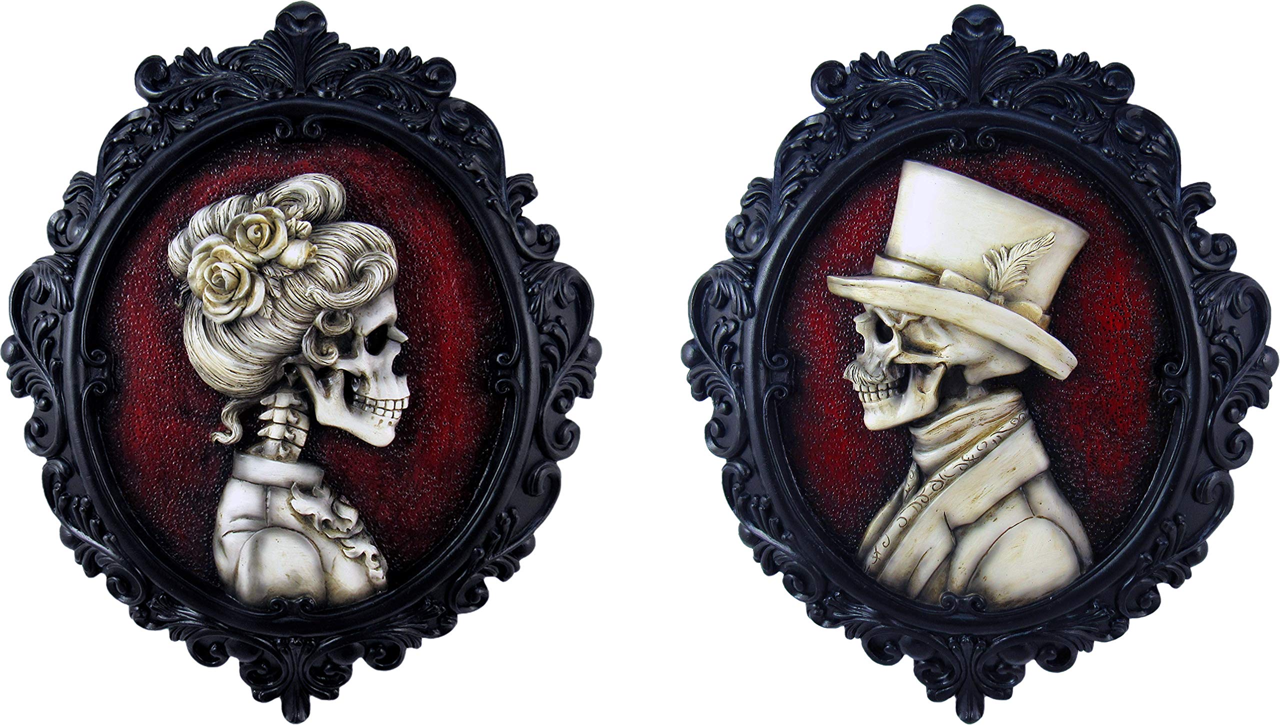Victorian Gothic Cameo Wall Sculptures (2-Pack) - 13.75
