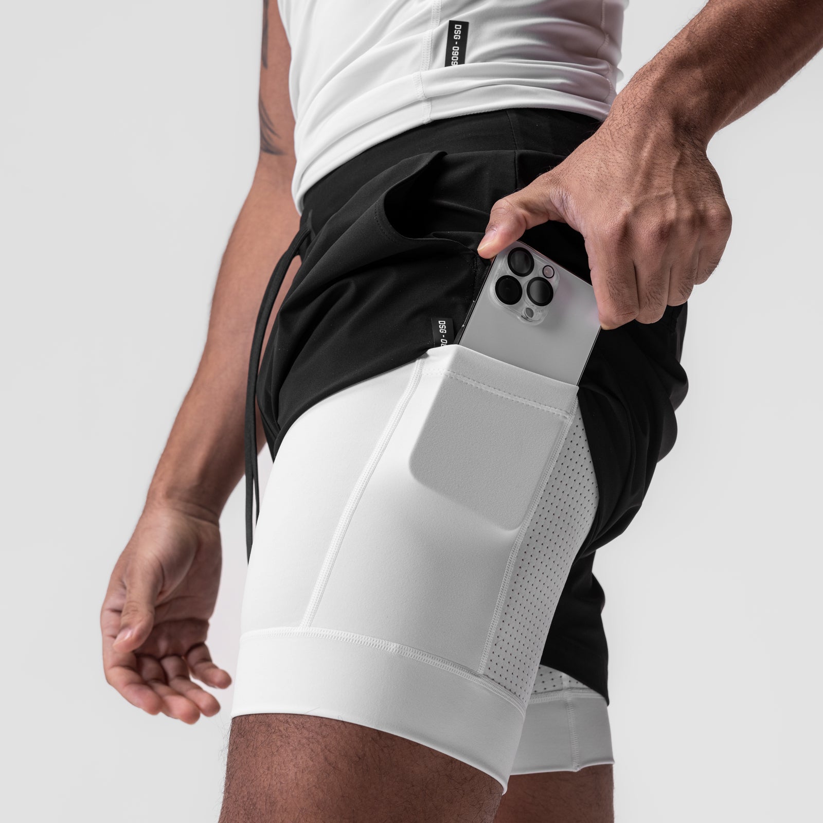Tetra Lite® 5 Liner Short - Black Cyber/White - Comfortable Athletic Shorts for Running, Gym & Casual Wear