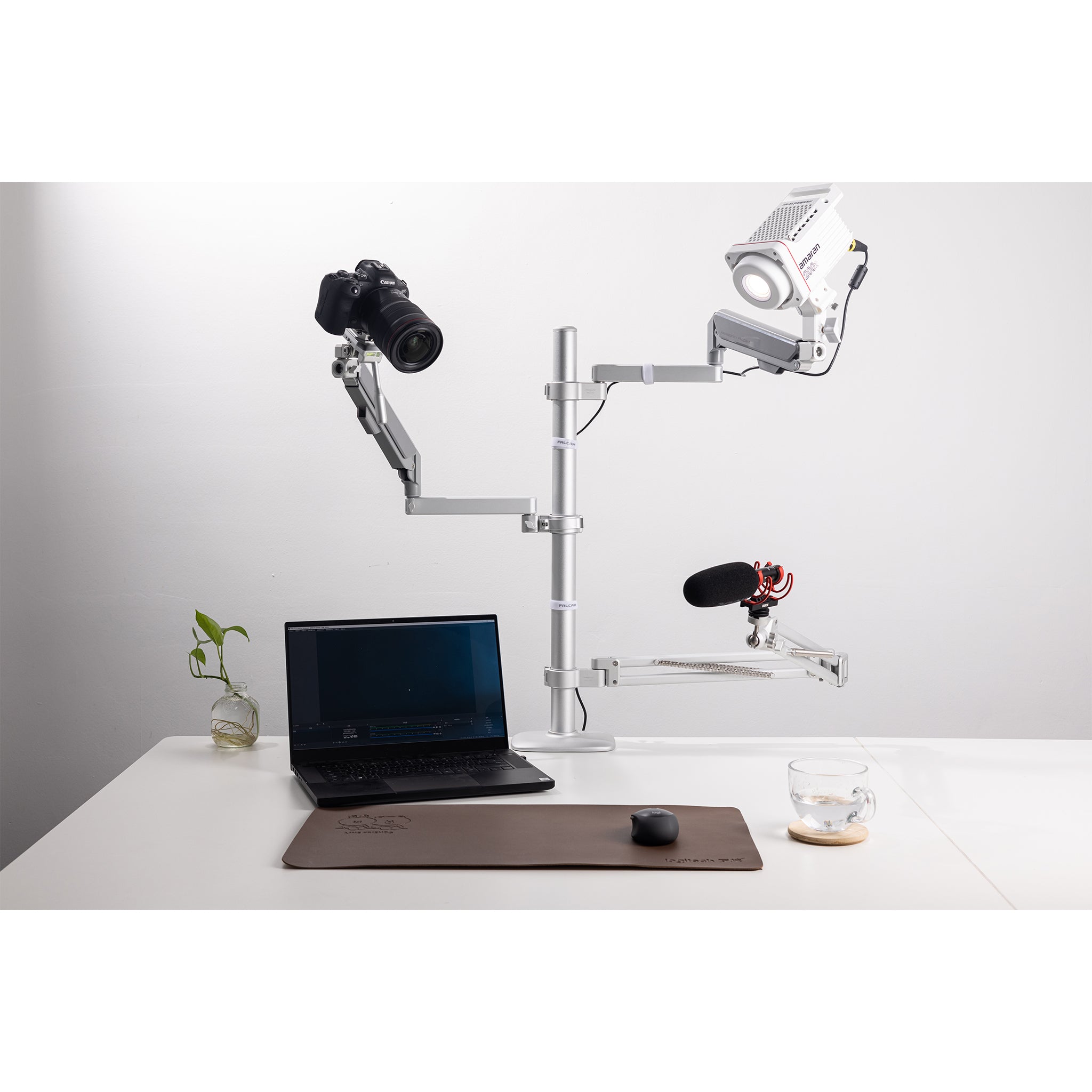 GEARTREE Standard Desk Mount Kit with 3 Adjustable Spider Arms (2815) - Perfect for Multi-Monitor Setup, Gaming & Office Workstations