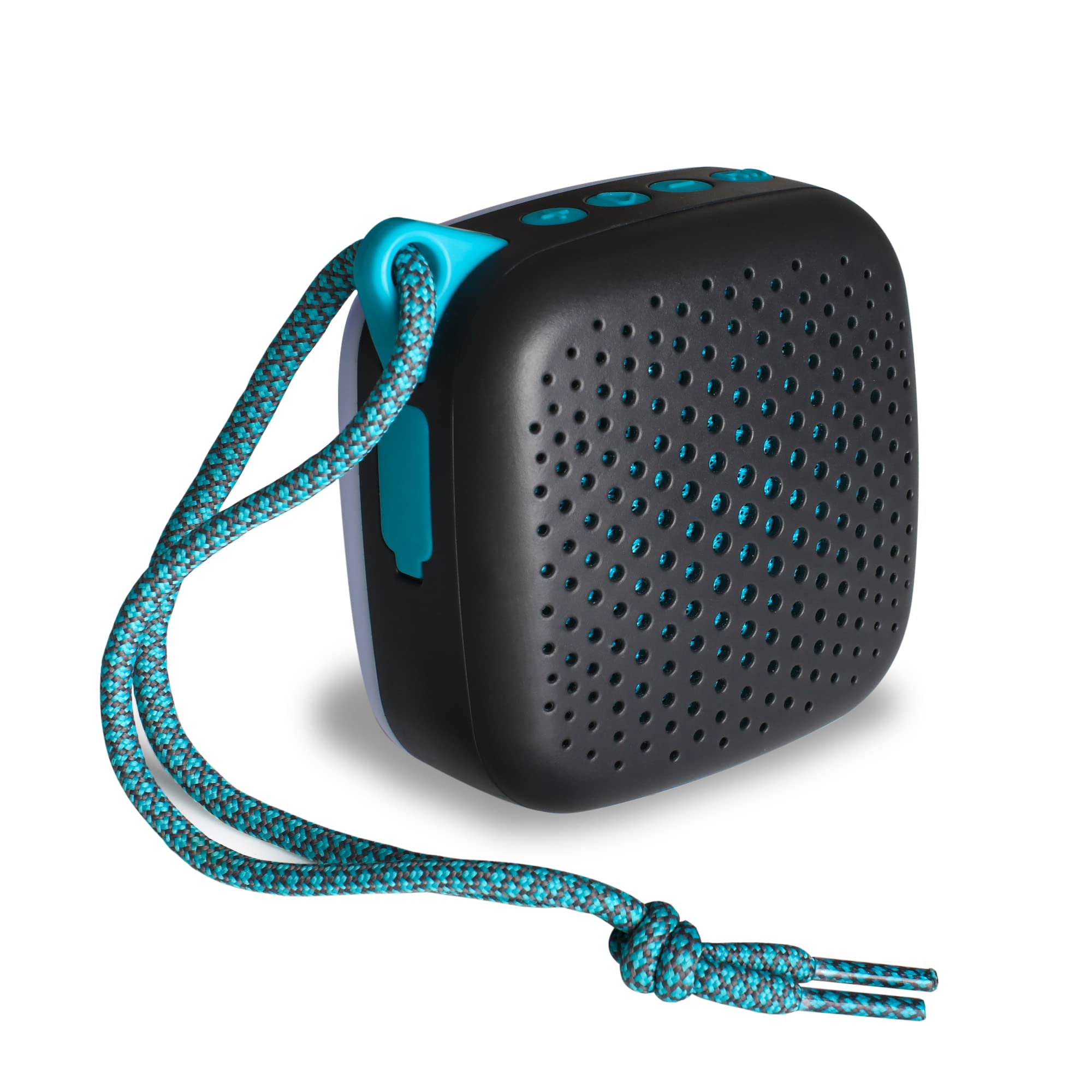 Boompods Rhythm Portable Bluetooth Speaker with Alexa - IPX7 Waterproof, 5Hr Battery, Light Show, Wireless Travel Speaker for iPhone & Smart Devices - Perfect for Shower, Pool, and Outdoor Adventures