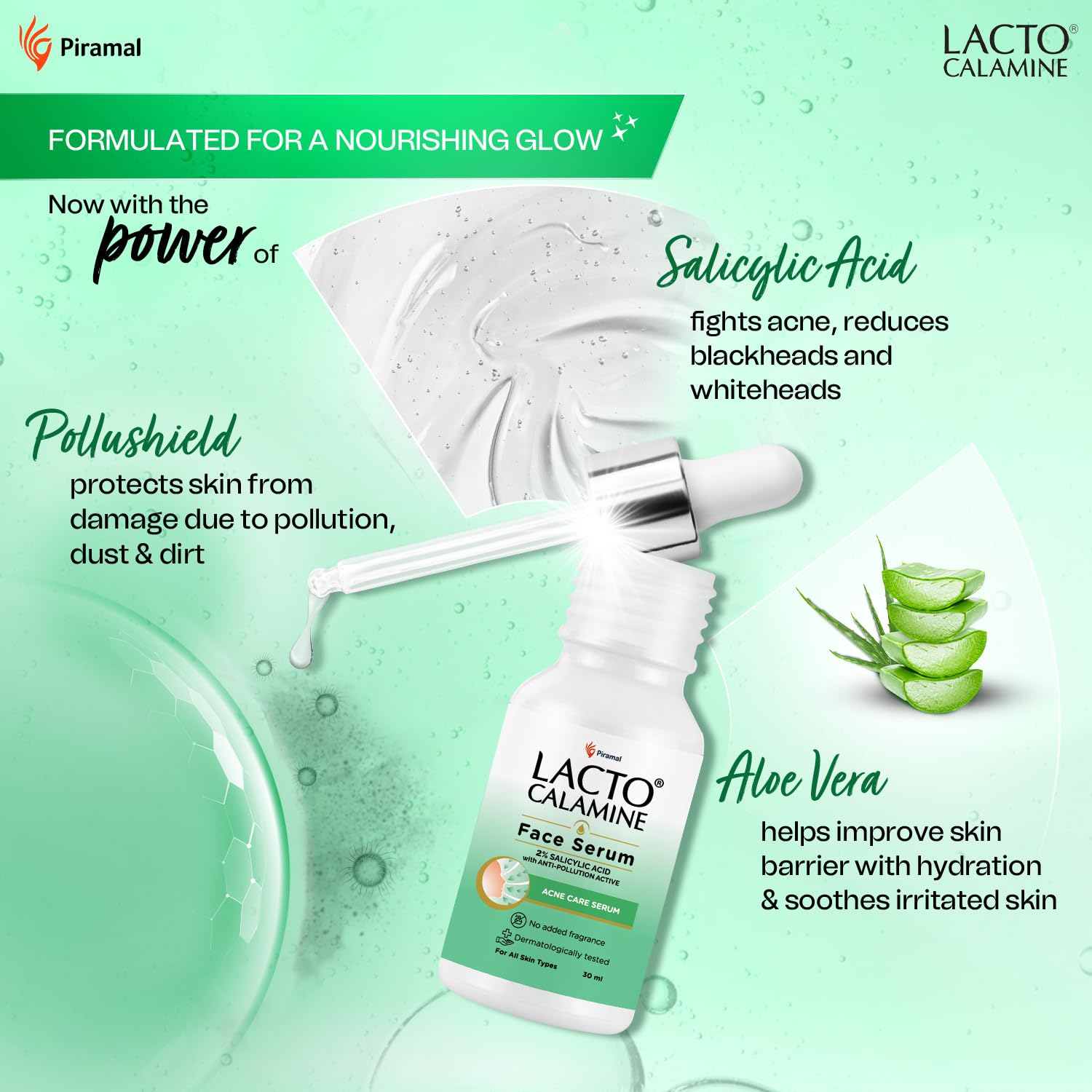 Lacto Calamine 2% Salicylic Acid Acne Treatment Serum - 30ml Oil Control Face Serum for Blackheads & Pore Minimizing | Dermatologist Tested Fragrance-Free Skincare for Clear Skin (Men & Women) | Perfect for Daily Acne-Prone Skin Care Routine & Blemish Control