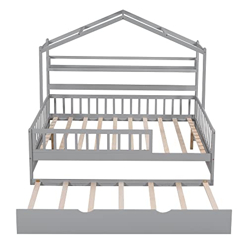 Gray With Trundle+shelf