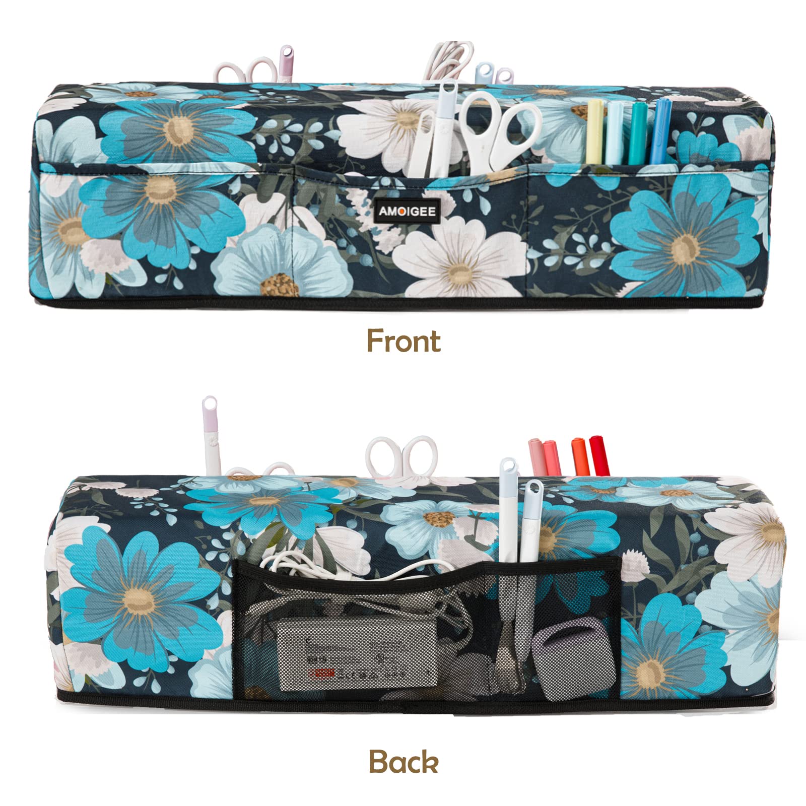 Amoigee Dust Cover for Cricut Explore 3, Explore Air 2, Maker, Maker 3 - Protective Machine Cover with Storage Pockets for Cricut Accessories, Tools & Supplies - Perfect for Crafting, Scrapbooking & DIY Projects