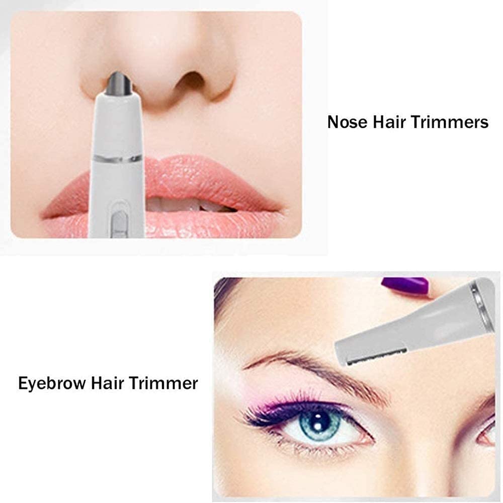 Electric Eyebrow Trimmer for Women - Painless Facial Hair Remover with Comb for Eyebrows, Chin, Neck & Upper Lip | No Pulling Sensation | Perfect for Peach Fuzz Removal & Precision Grooming at Home or Travel