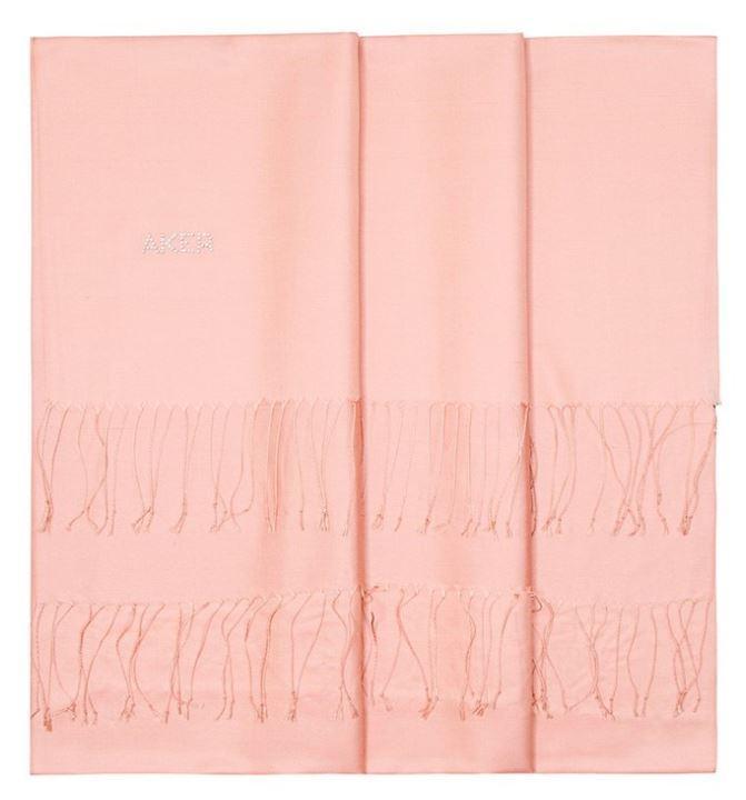 Aker Swarovski Crystal Embellished Peach Silk Shawl Wrap - Elegant Evening Wear for Weddings, Parties & Special Occasions