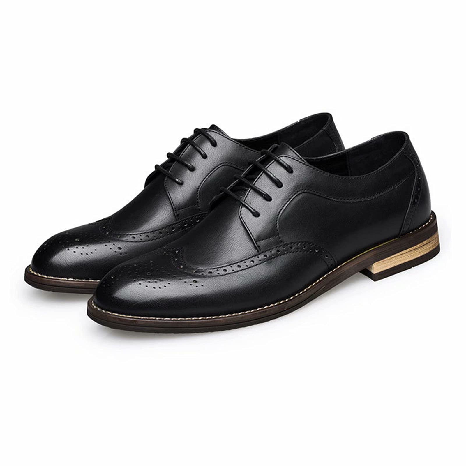 Premium Men's Leather Oxford Dress Shoes for Business, Wedding & Formal Occasions - Classic Vintage Style Comfortable Business Shoes for Office, Interviews & Special Events