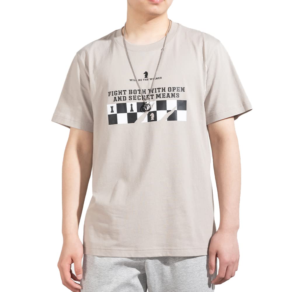 Men's Graphic Logo T-Shirt - Short Sleeve Crew Neck Cotton Tee for Casual Wear, Street Style & Everyday Outfits