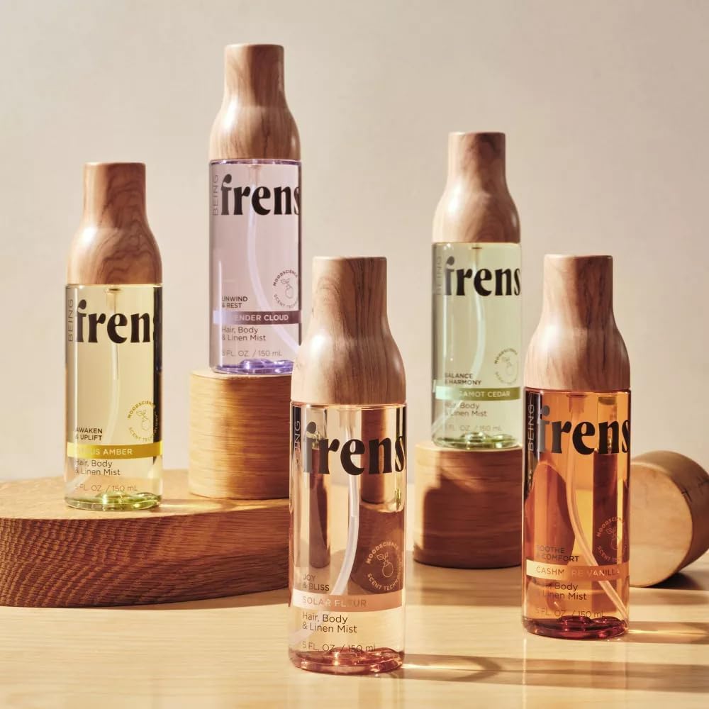 Being Frenshe Hair, Body & Linen Mist Spray - Solar Fleur Scented Perfume (5 fl oz) | Refreshing Fragrance for Hair, Skin & Bedding | Perfect for Daily Use, Travel & Home Aromatherapy