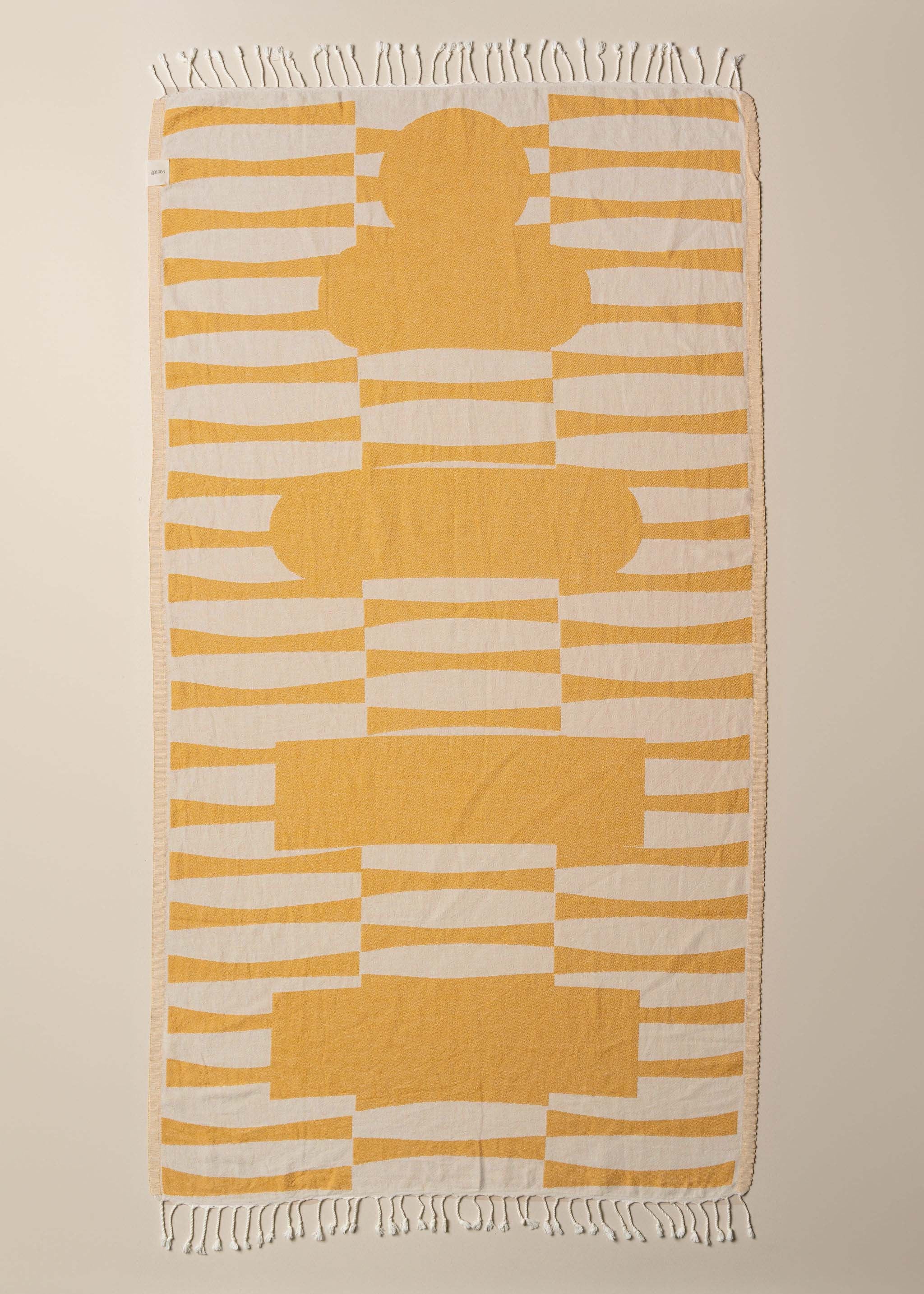 Premium Turkish Cotton Beach Towel - Honey Color | Ultra Soft, Quick Dry & Absorbent | Perfect for Pool, Beach, Vacation & Spa Use
