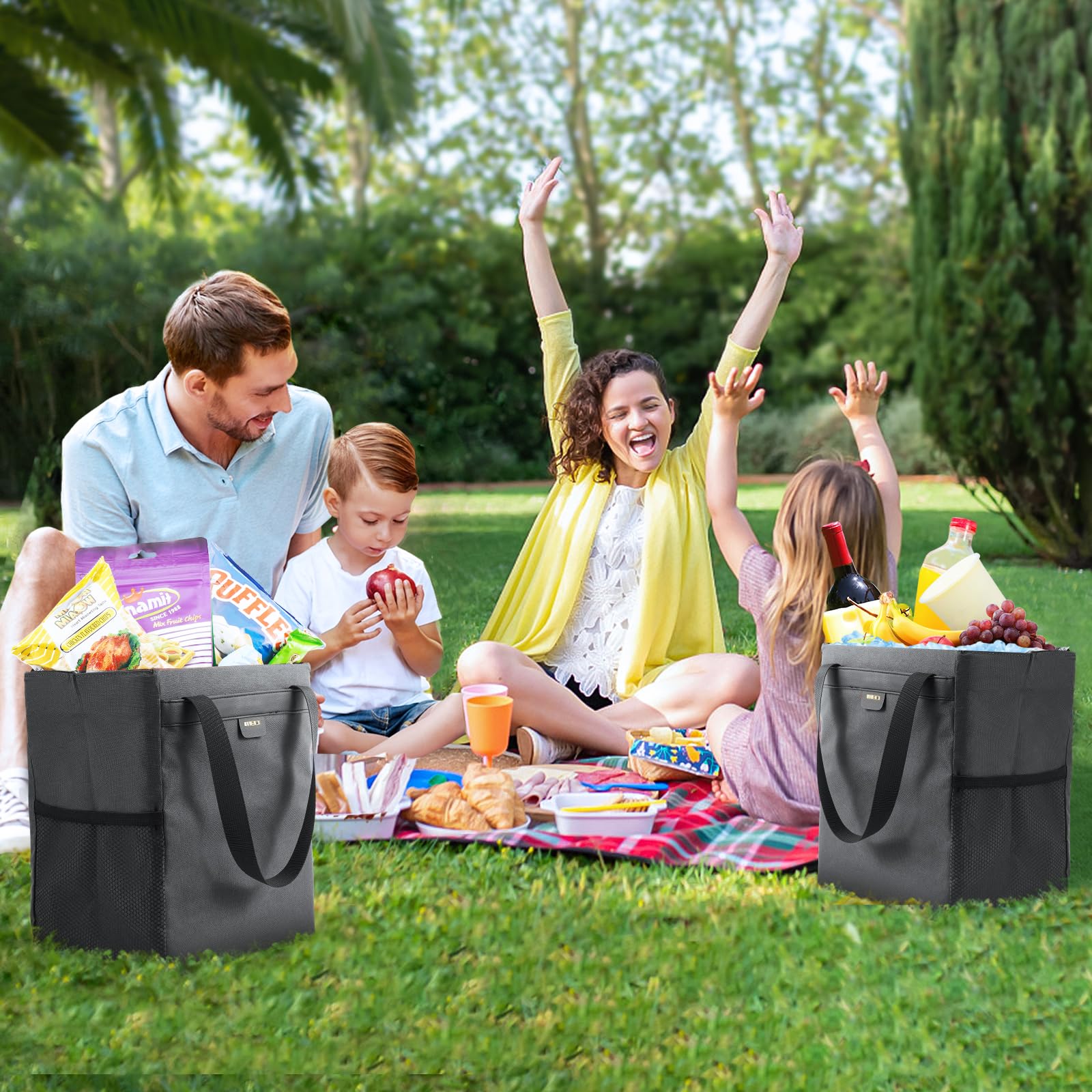MEIDI Waterproof Magnetic Car Trash Can - Multipurpose Vehicle Garbage Bin for Sedan, SUV & Truck (Black) | Ideal for Road Trips, Commuting & Family Travel