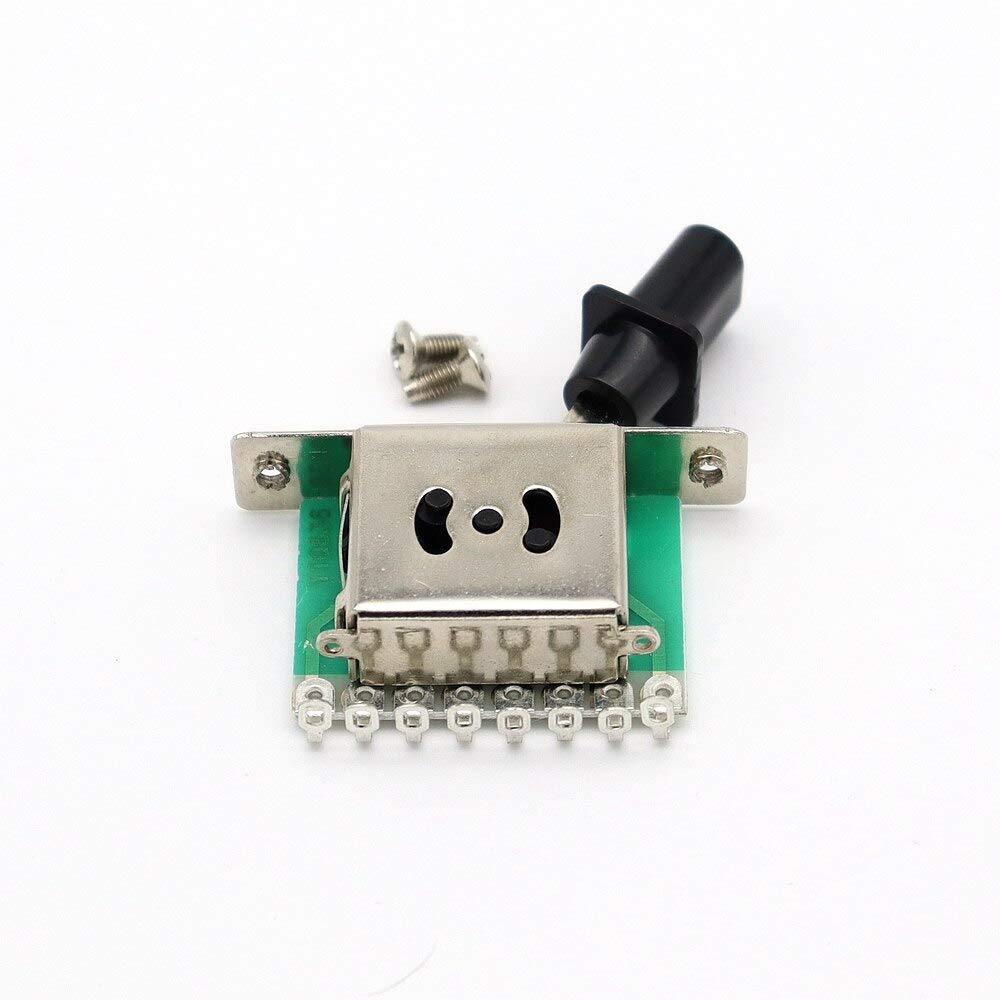 Premium 3-Way Selector Switch with Mounting Screws for Tele & ST Electric Guitars - Chrome/Silver Finish | Guitar Pickup Toggle Lever | Perfect for Guitar Upgrades & Repairs | Stage & Studio Use